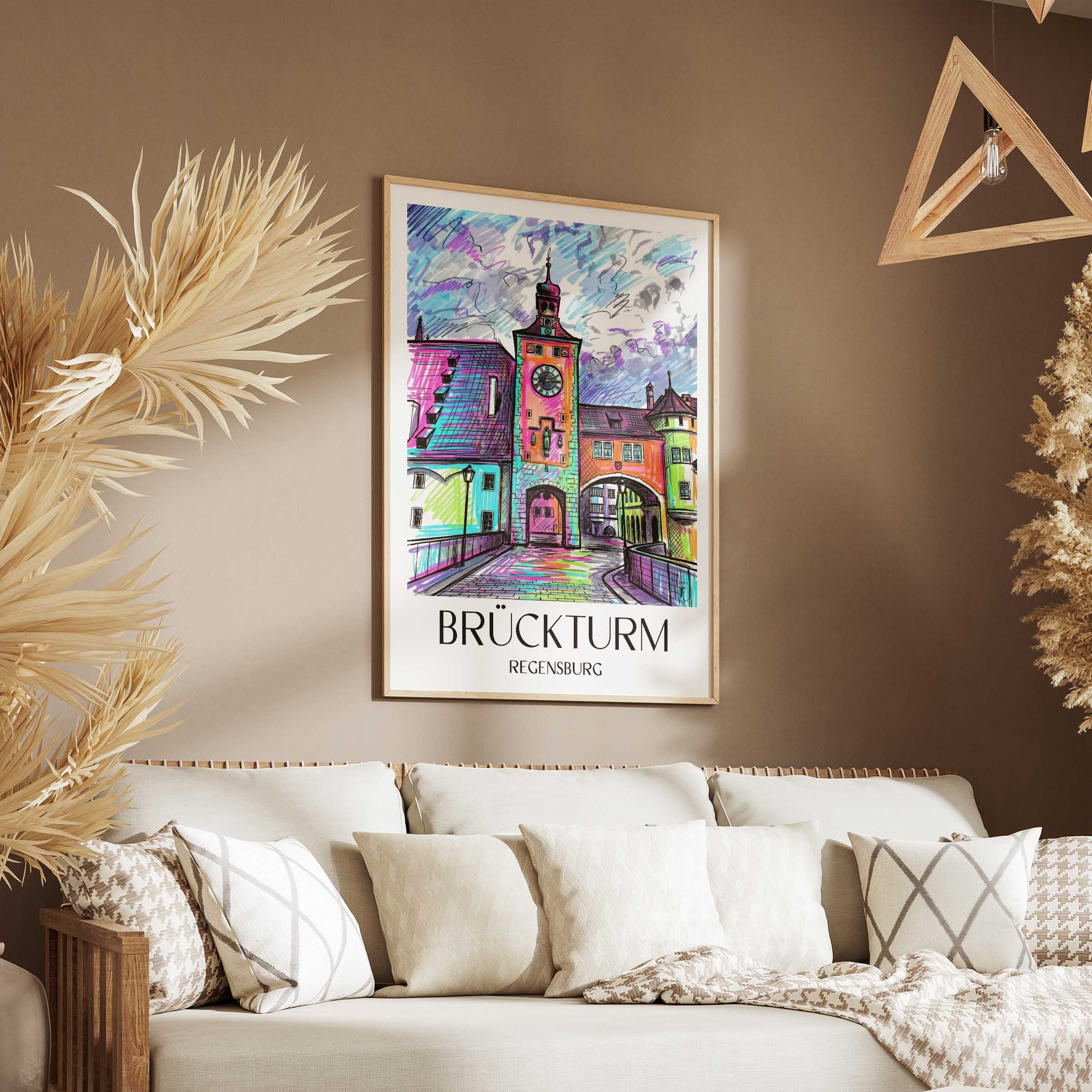 brückturm-regensburg-deutschland-poster-graffiti