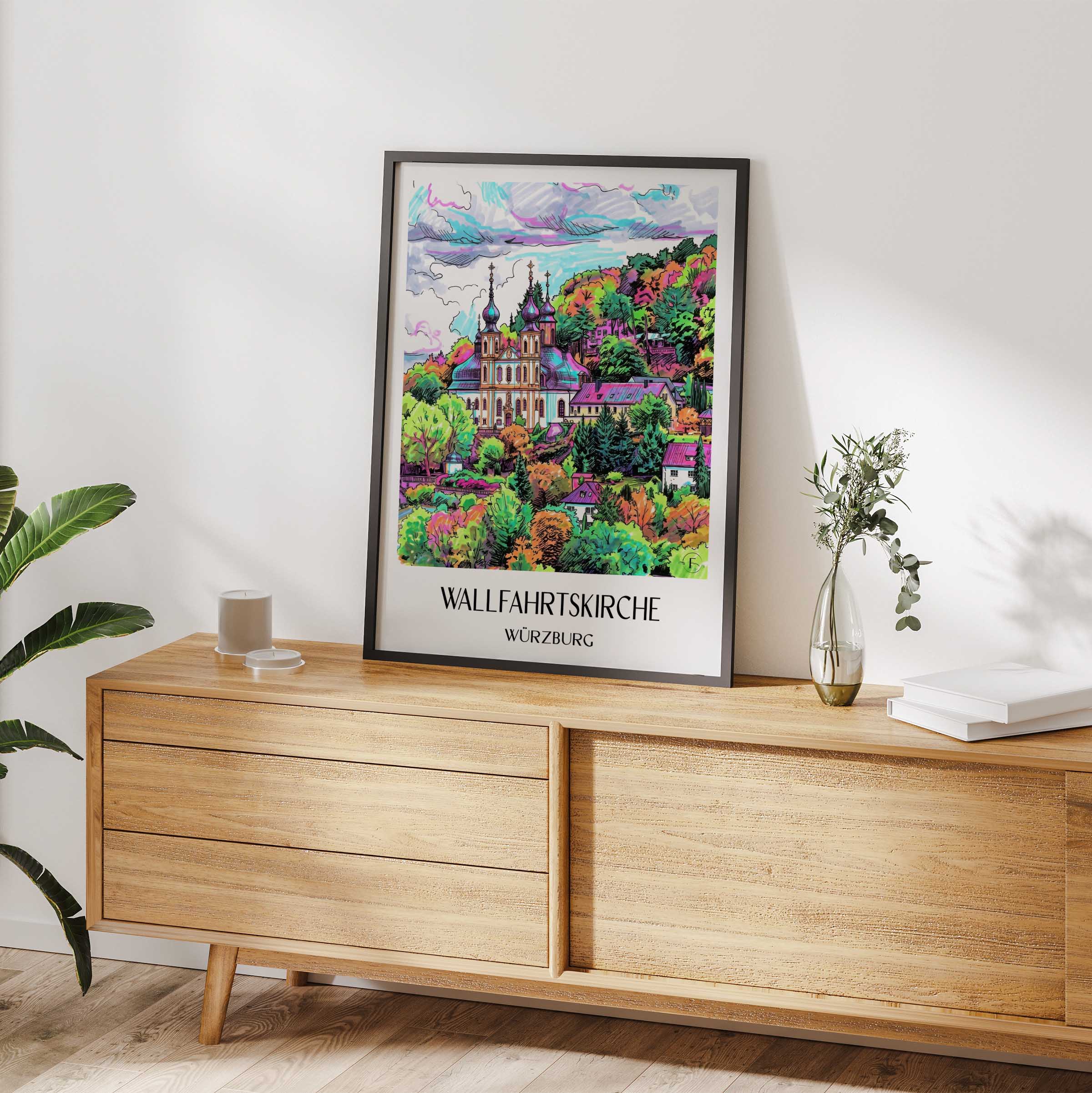 wallfahrtskirche-würzburg-deutschland-poster-graffiti