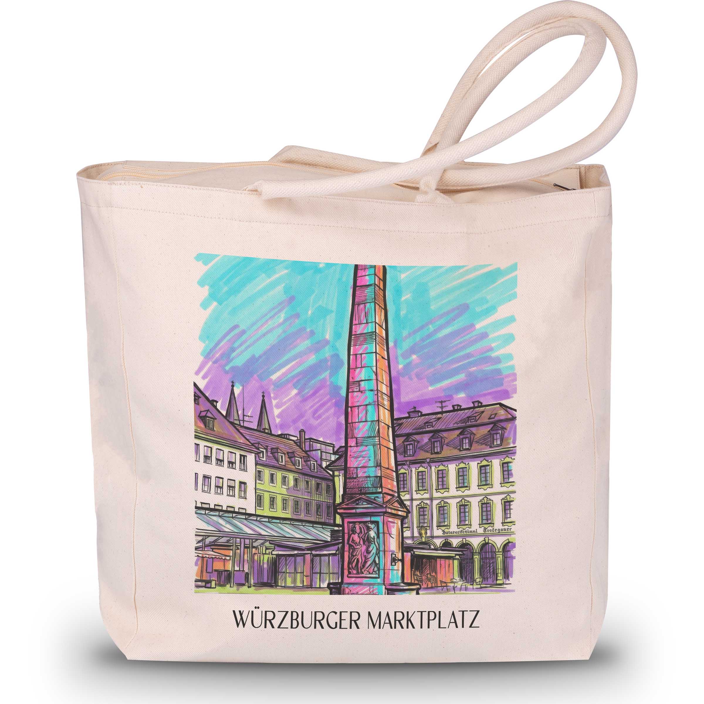 marktplatz-würzburg-deutschland-einkaufstasche-graffiti
