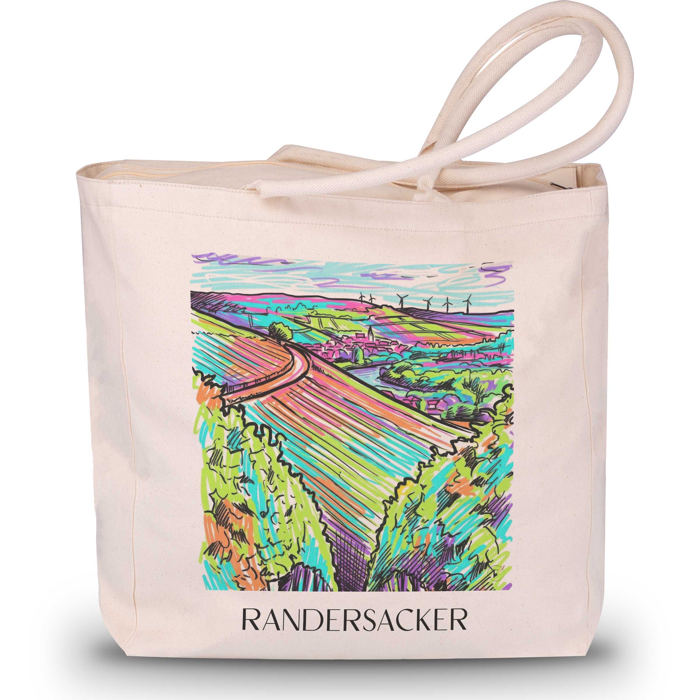 Randersacker Shopping Tasche - Würzburg - Deutschland Tote Bag - Einkaufstasche im Tag Graffiti Stil