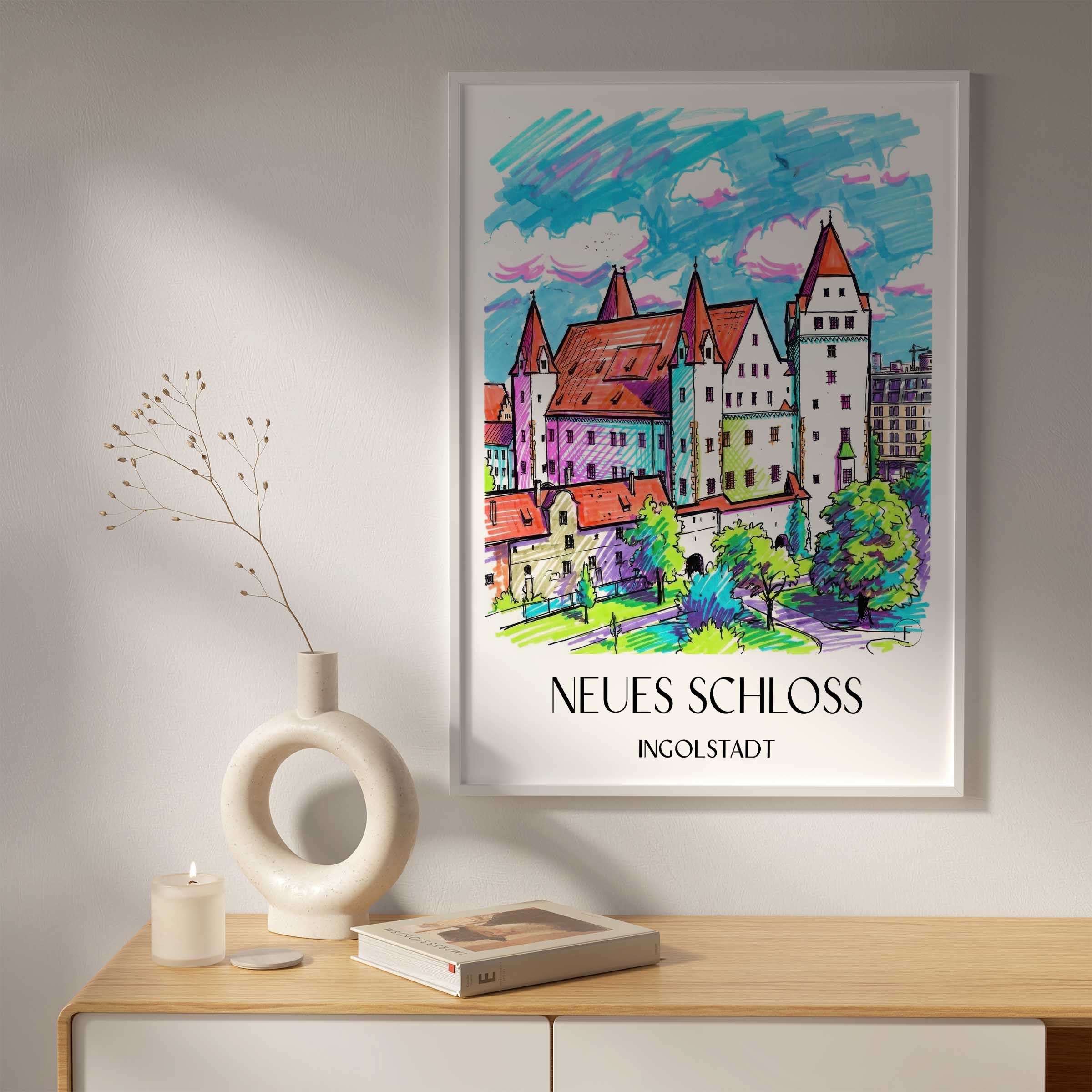 neues-schloss-ingolstadt-deutschland-poster-graffiti