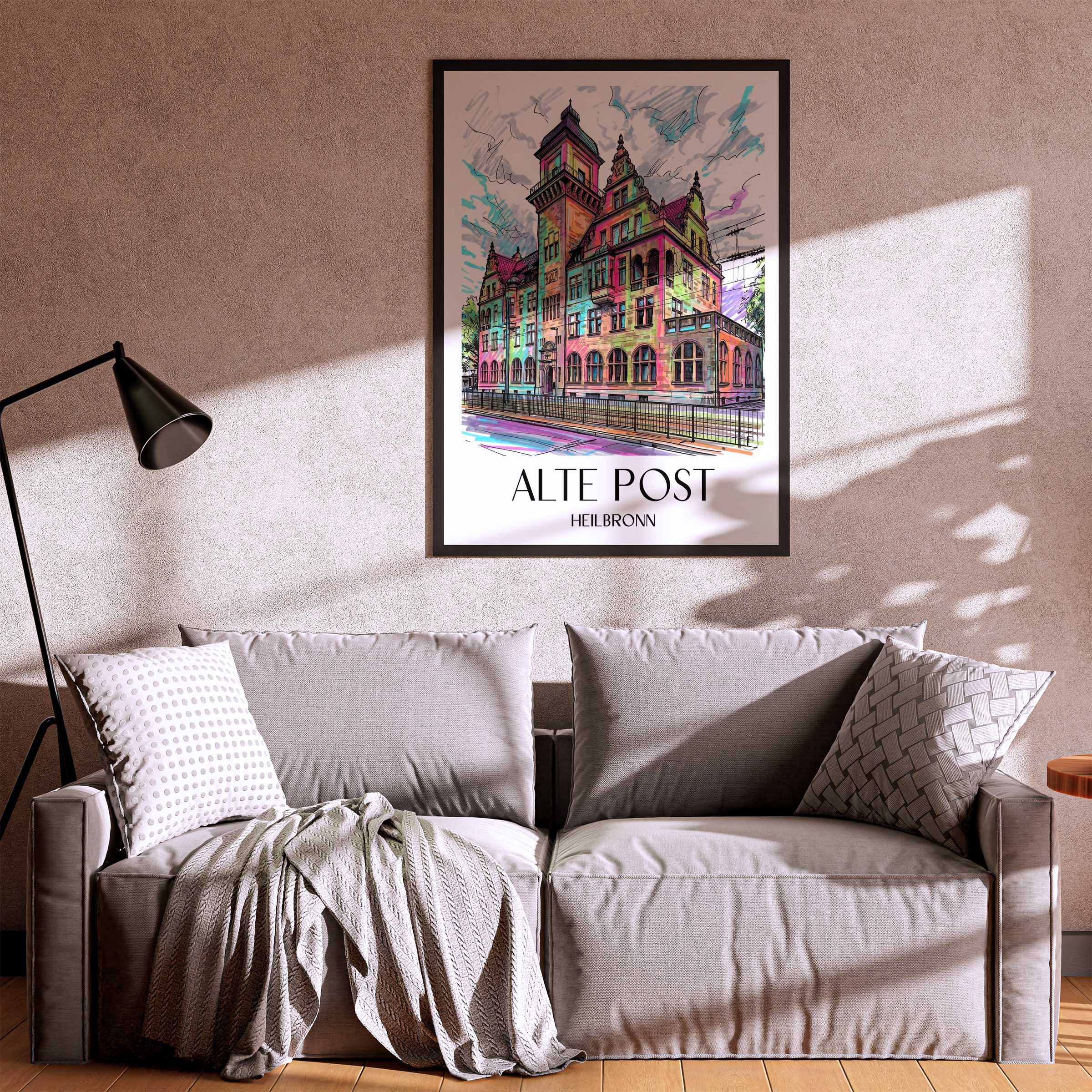alte-post-heilbronn-deutschland-poster-graffiti