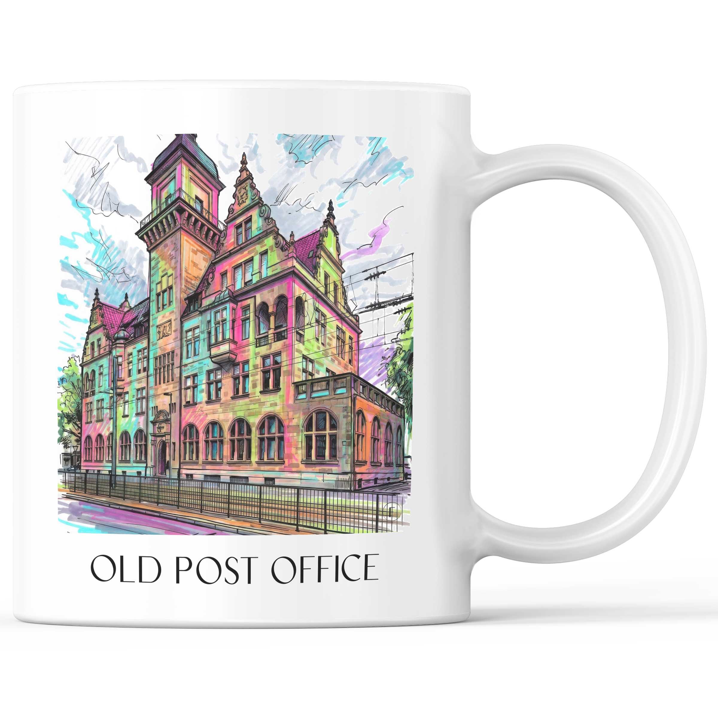 Alte Post Kaffeebecher - Heilbronn - Deutschland Becher - Kaffeetasse im Tag Graffiti Stil