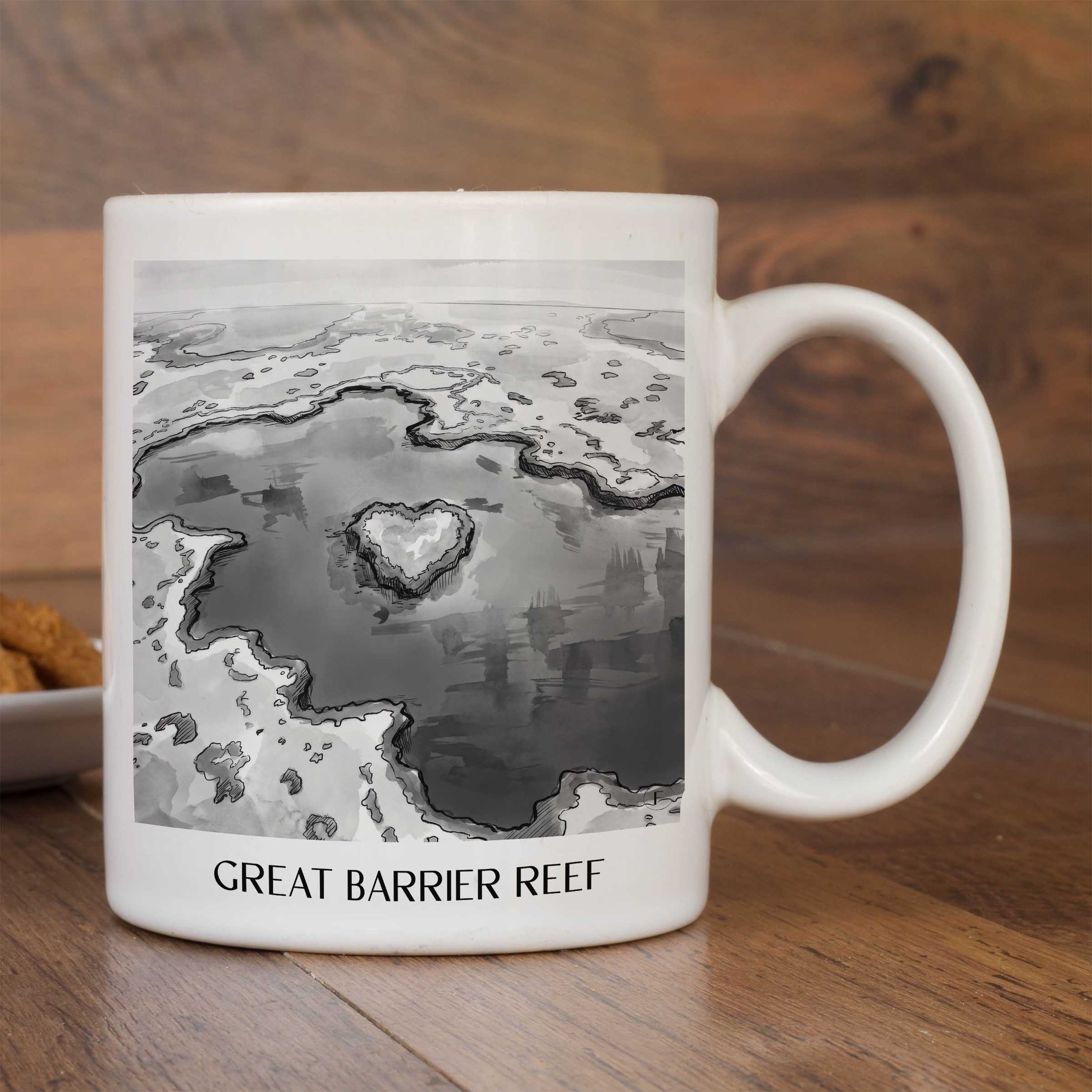 great-barrier-reef-australien-kaffeebecher-aquarell-schwarz-weiss