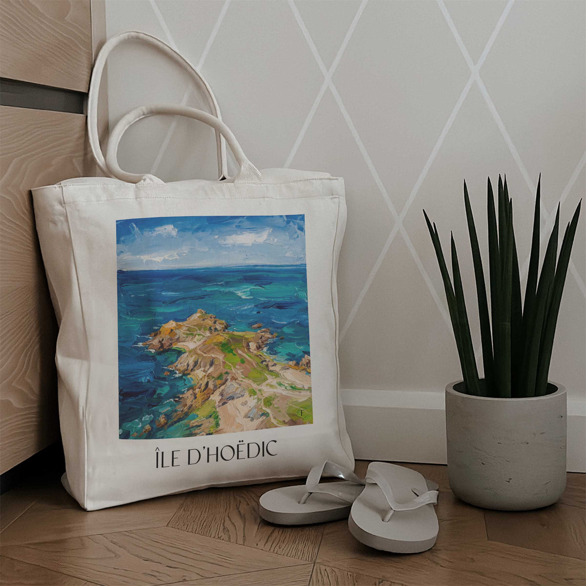 île-d'hoëdic-golfe-du-morbihan-frankreich-einkaufstasche-oil-painting-oelgemaelde