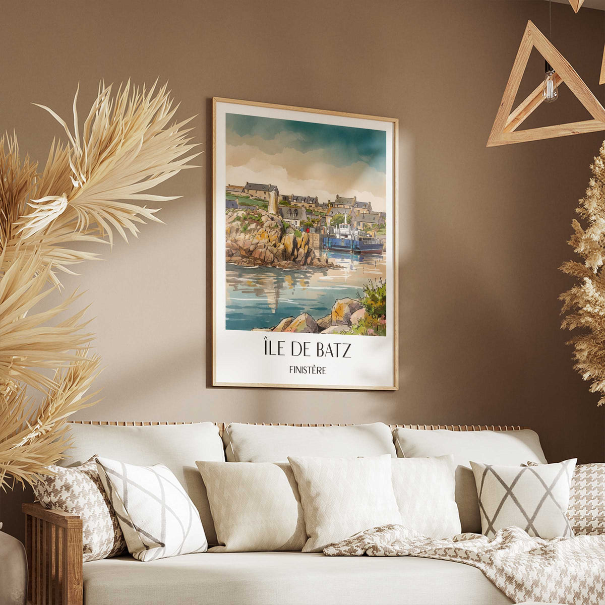 île-de-batz-finistère-frankreich-poster-aquarell