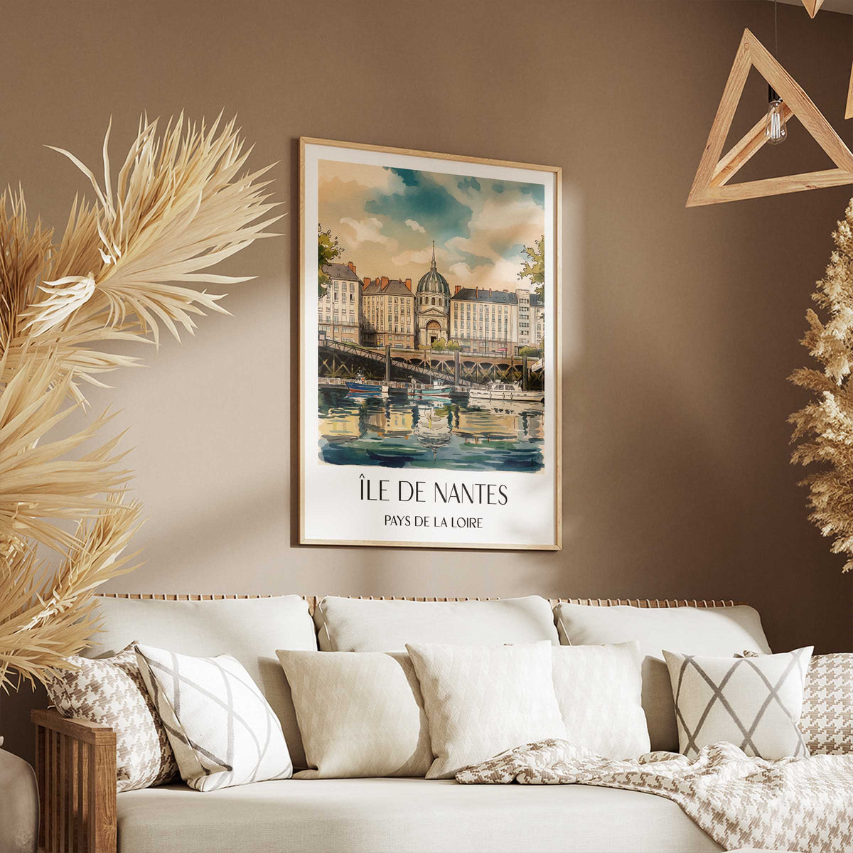 île-de-nantes-pays-de-la-loire-frankreich-poster-aquarell