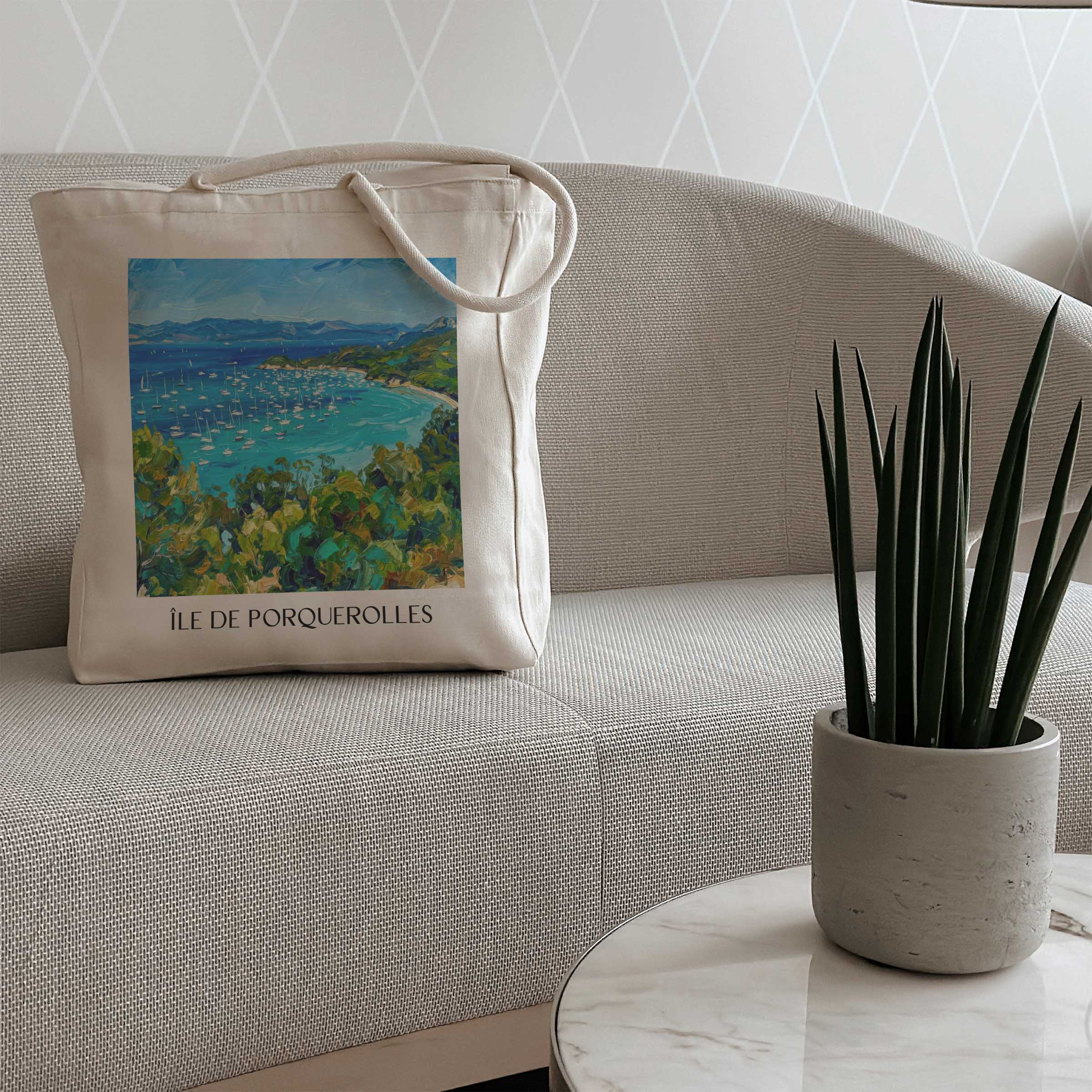 île-de-porquerolles-côte-d´azur-frankreich-einkaufstasche-oil-painting-oelgemaelde