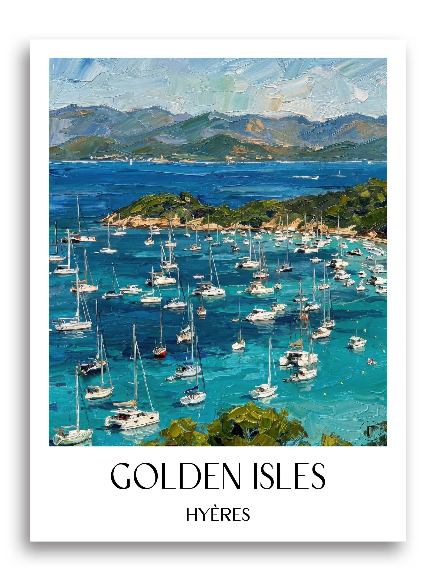 Îles d'Or Poster - Hyères - Frankreich Kunstdruck - Ölgemälde von A4 bis A1 - favplace