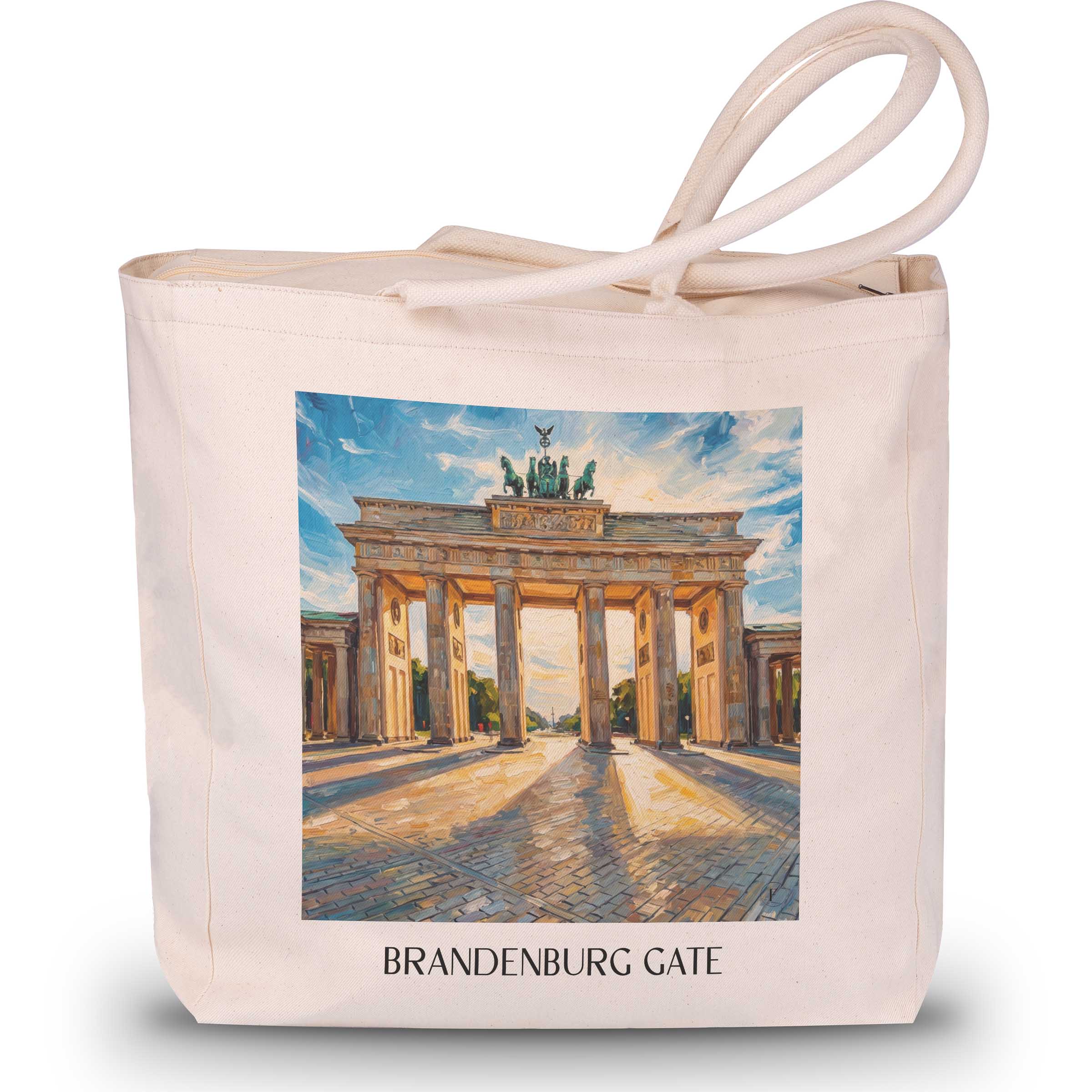 Brandenburger Tor Shopping Tasche - Berlin - Deutschland Tote Bag - Einkaufstasche im Ölgemälde Stil