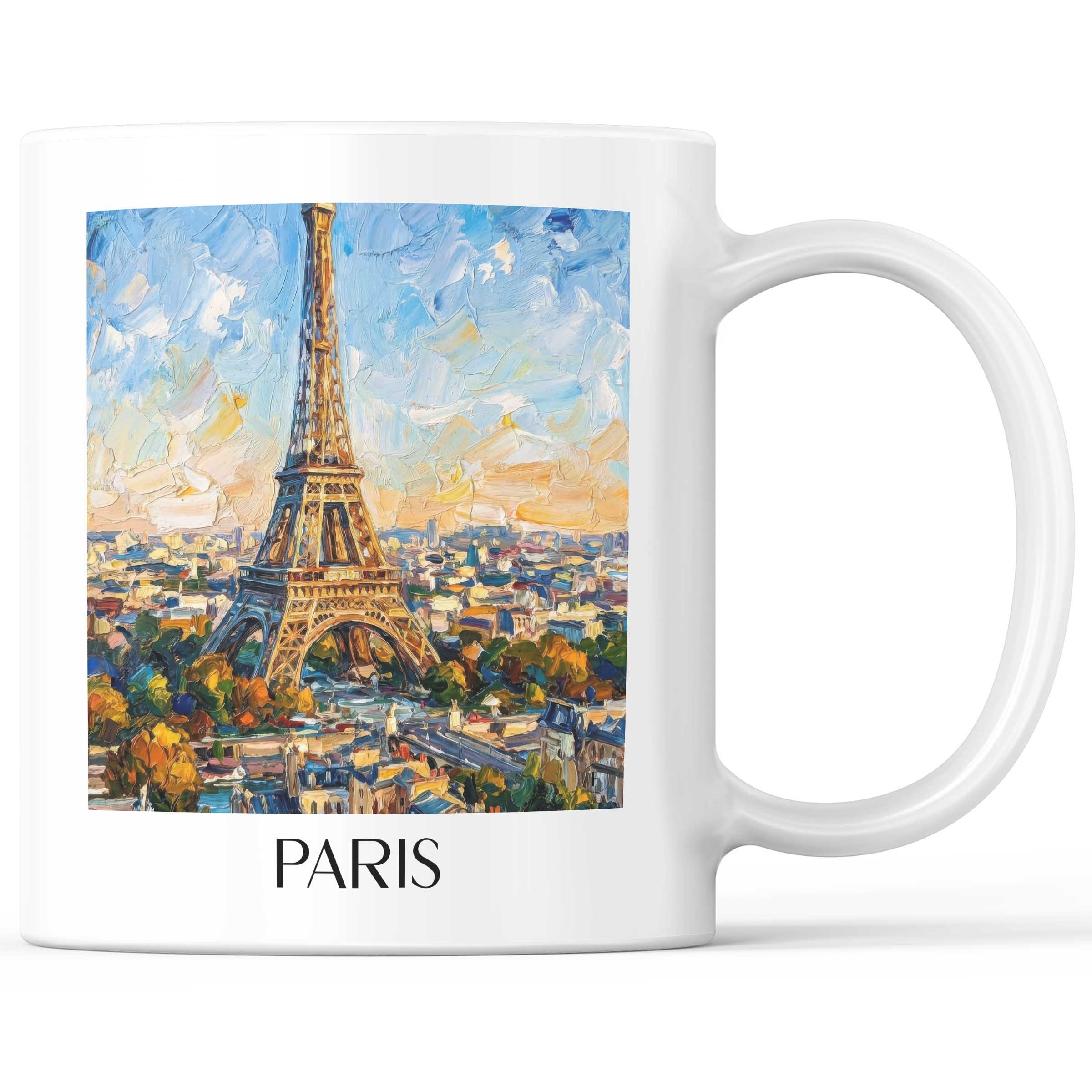 Paris - Frankreich Becher - Kaffeetasse im Ölgemälde Stil