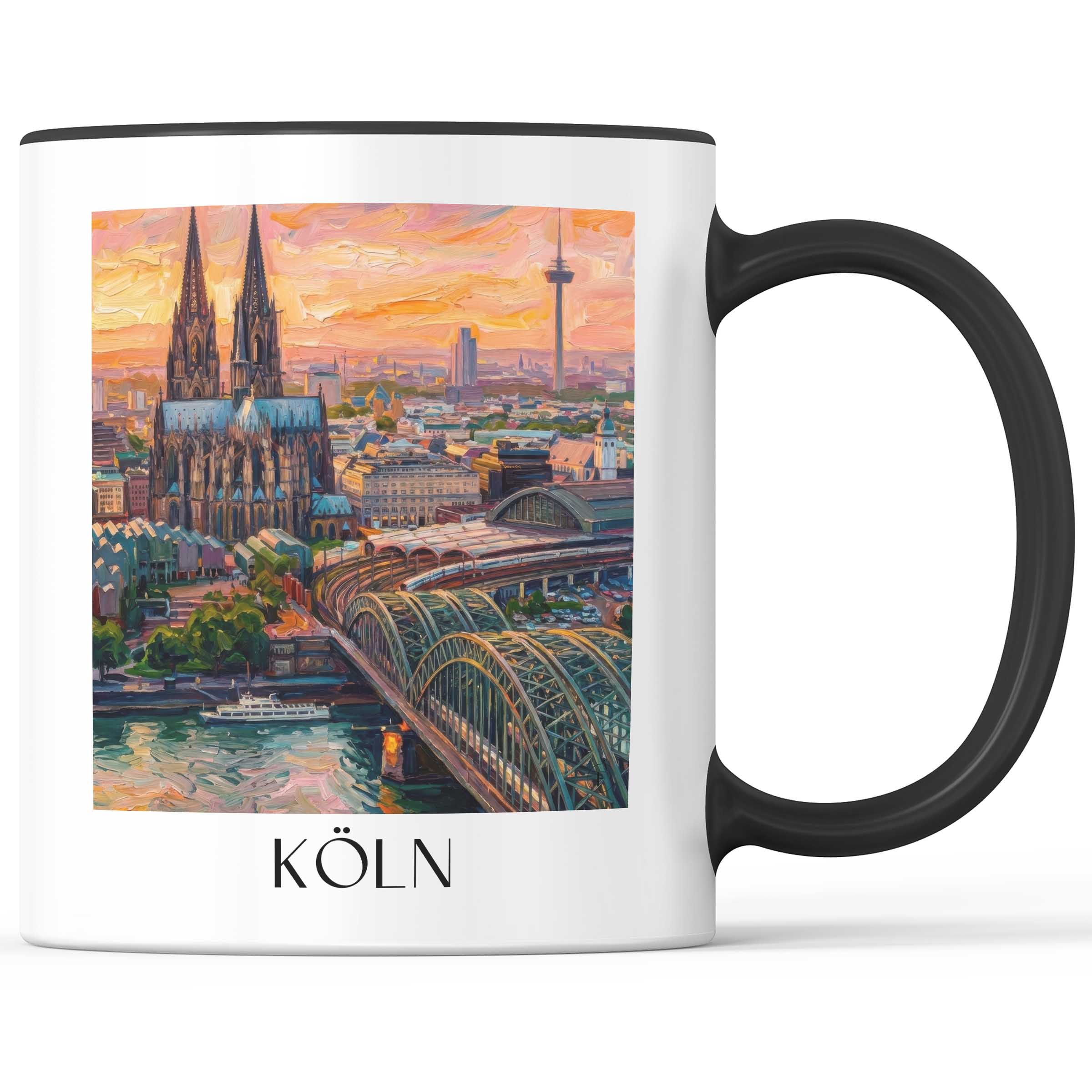 köln-deutschland-kaffeebecher-oil-painting-oelgemaelde