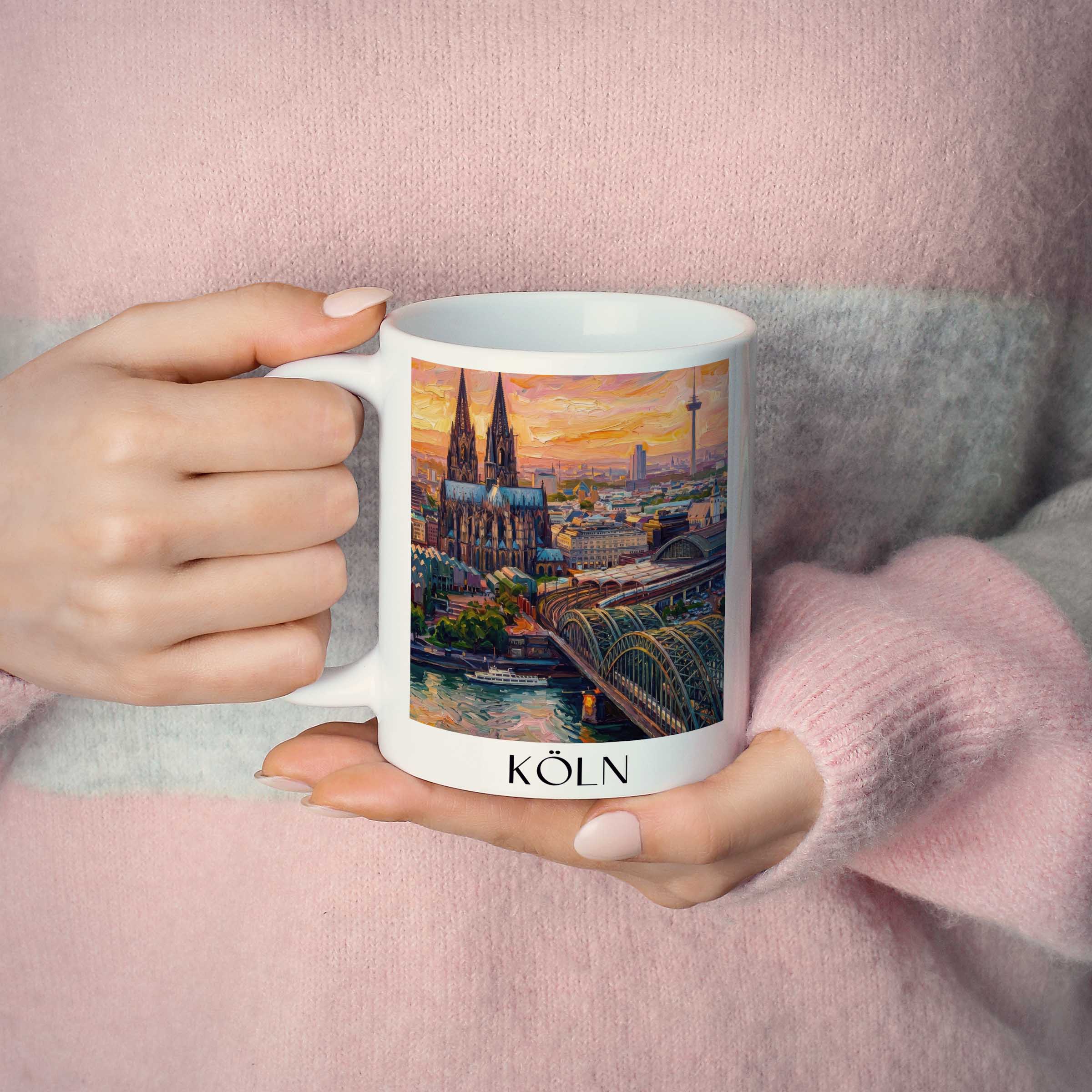 köln-deutschland-kaffeebecher-oil-painting-oelgemaelde