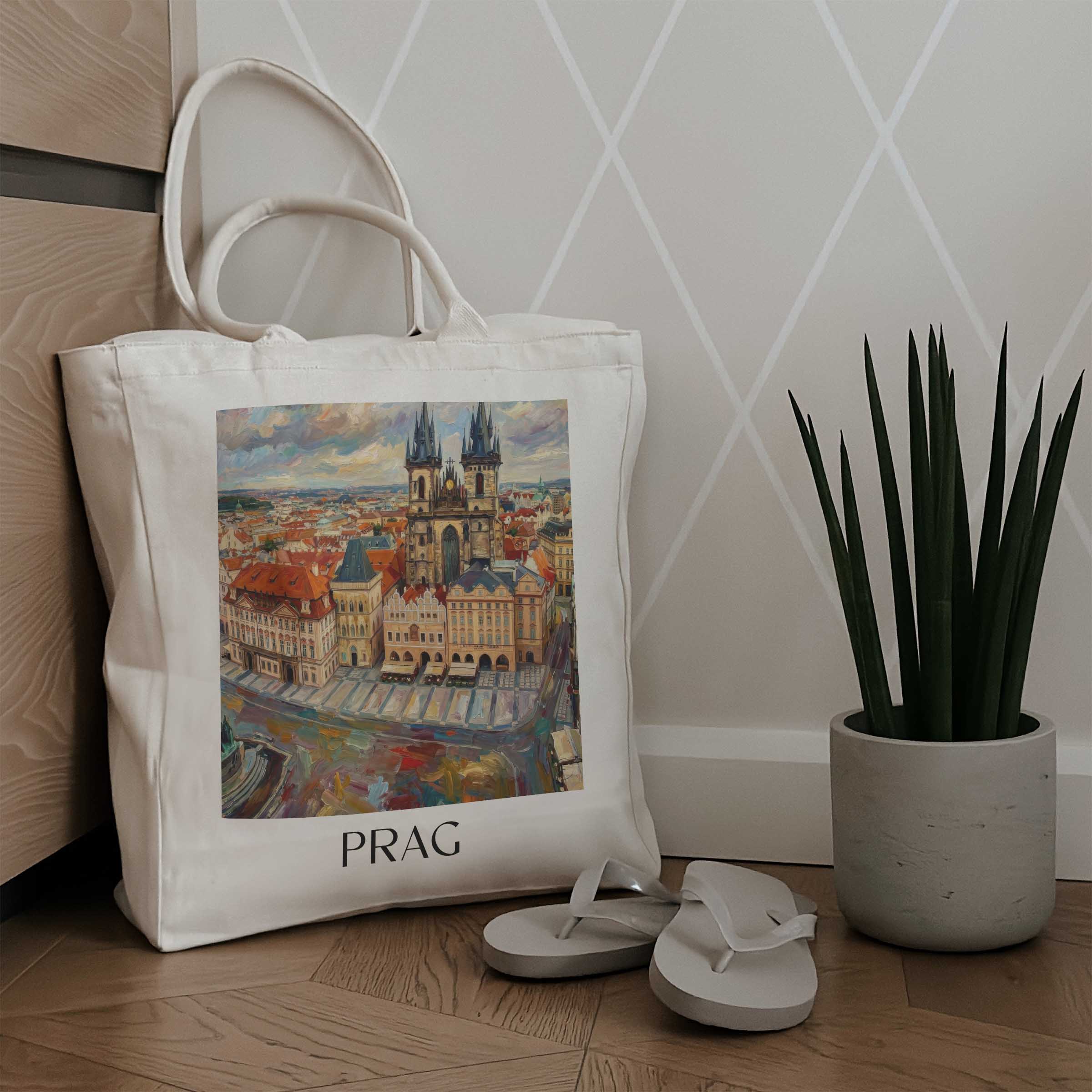 prag-tschechien-einkaufstasche-oil-painting-oelgemaelde
