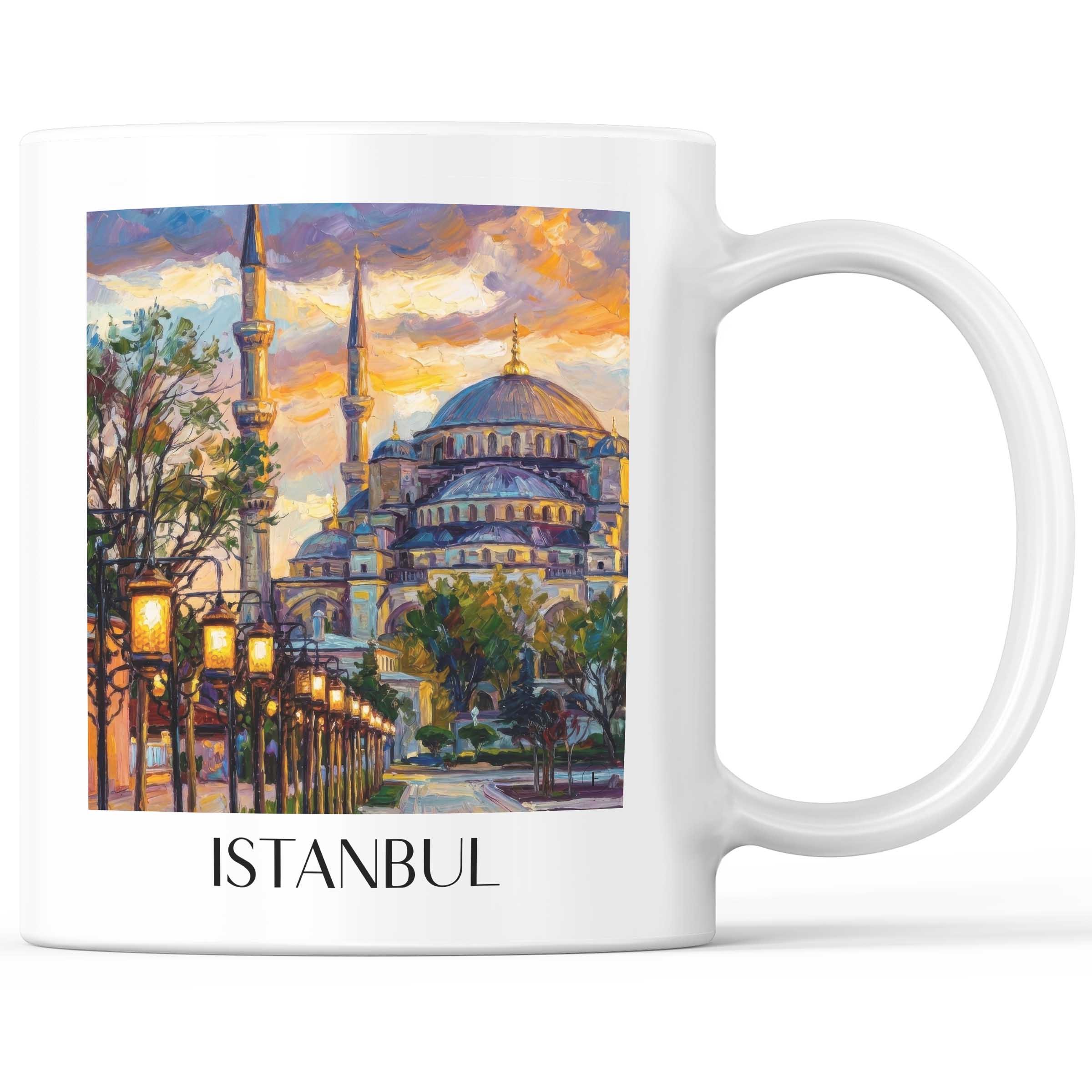Istanbul - Türkei Becher - Kaffeetasse im Ölgemälde Stil