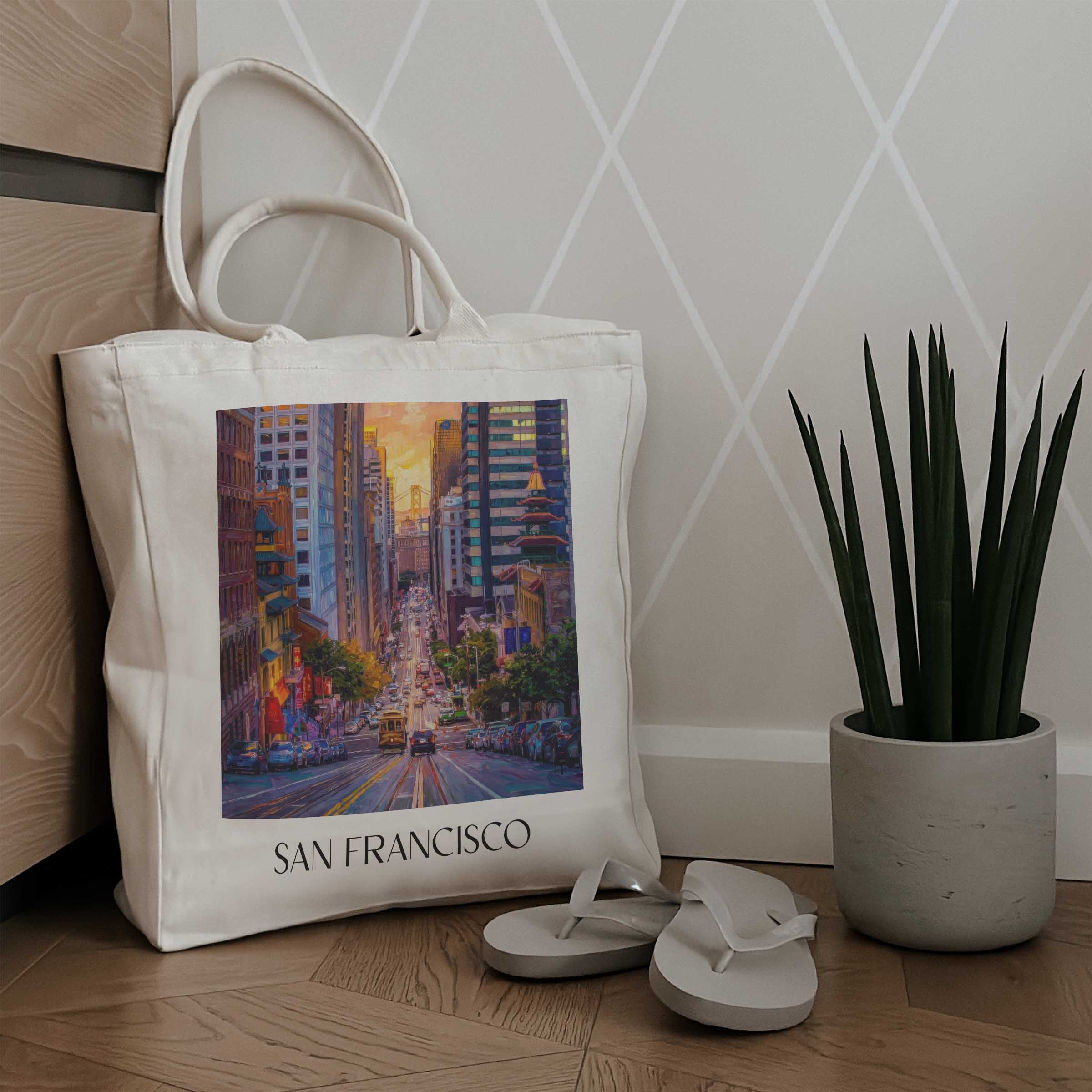 san-francisco-usa-einkaufstasche-oil-painting-oelgemaelde