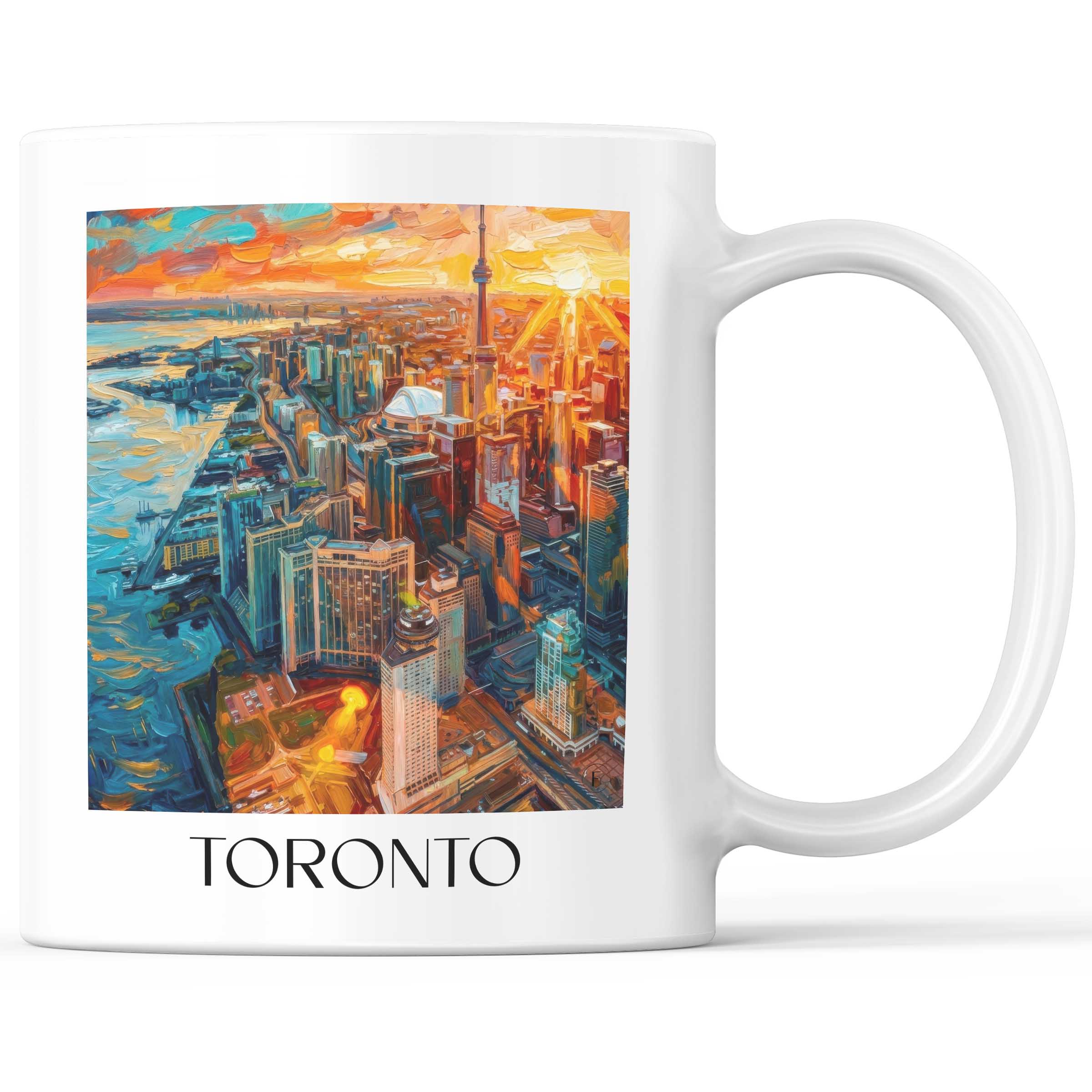 Toronto - Kanada Becher - Kaffeetasse im Ölgemälde Stil