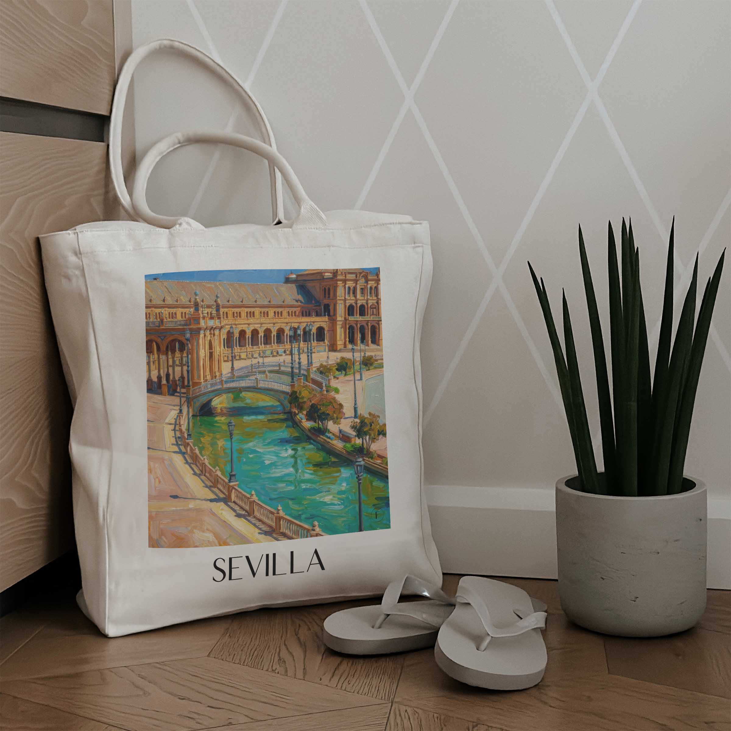sevilla-spanien-einkaufstasche-oil-painting-oelgemaelde