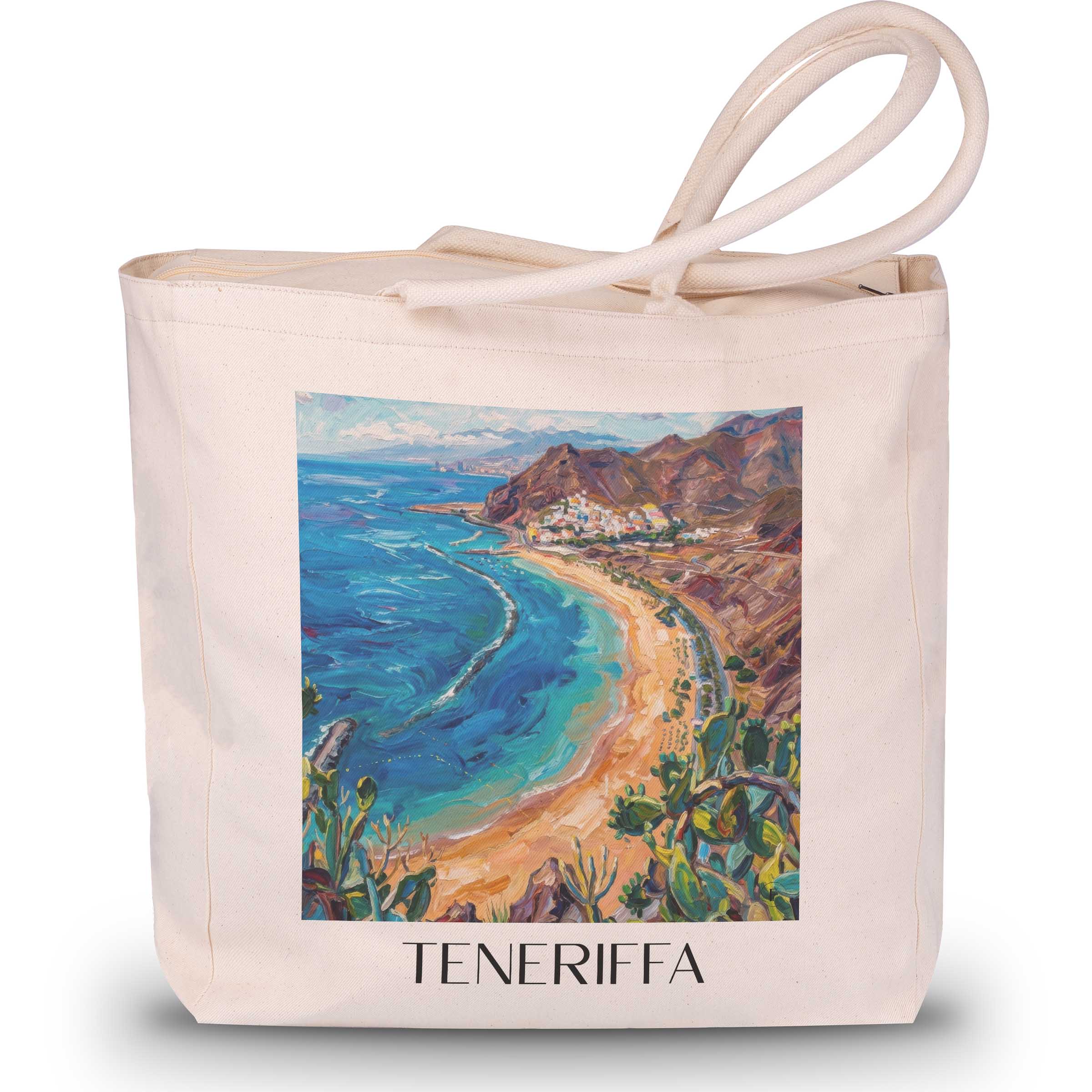 teneriffa-spanien-einkaufstasche-oil-painting-oelgemaelde