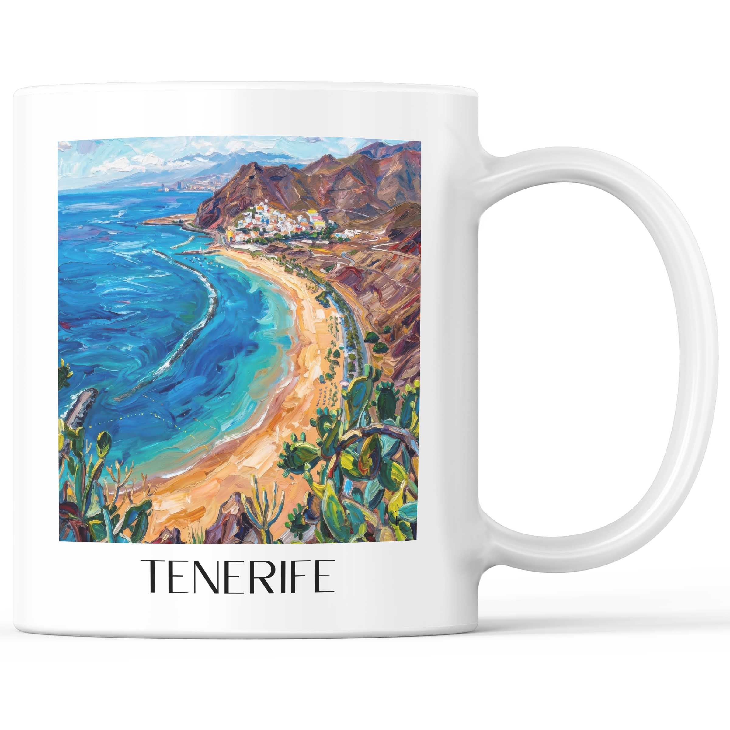 Teneriffa - Spanien Becher - Kaffeetasse im Ölgemälde Stil