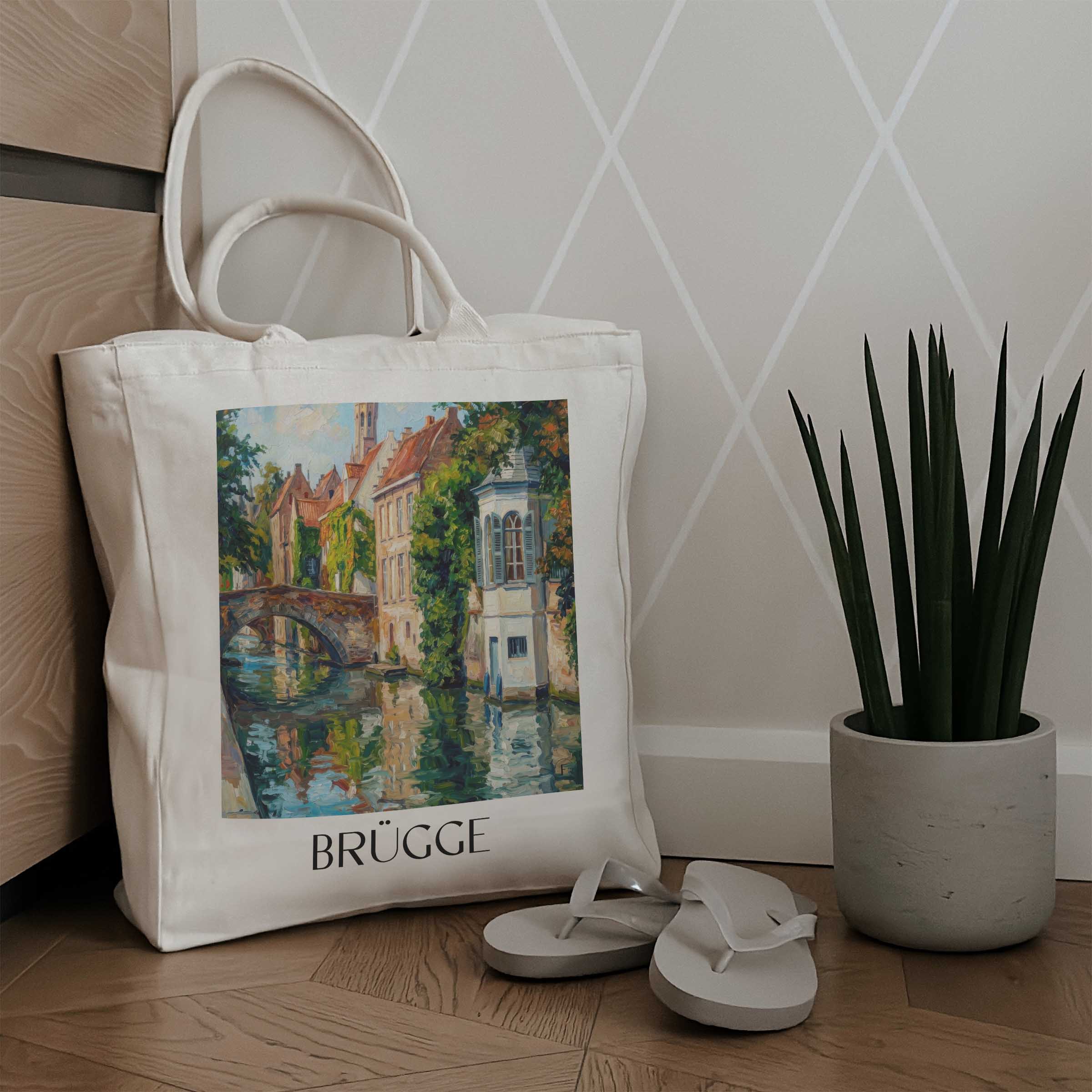 brügge-belgien-einkaufstasche-oil-painting-oelgemaelde