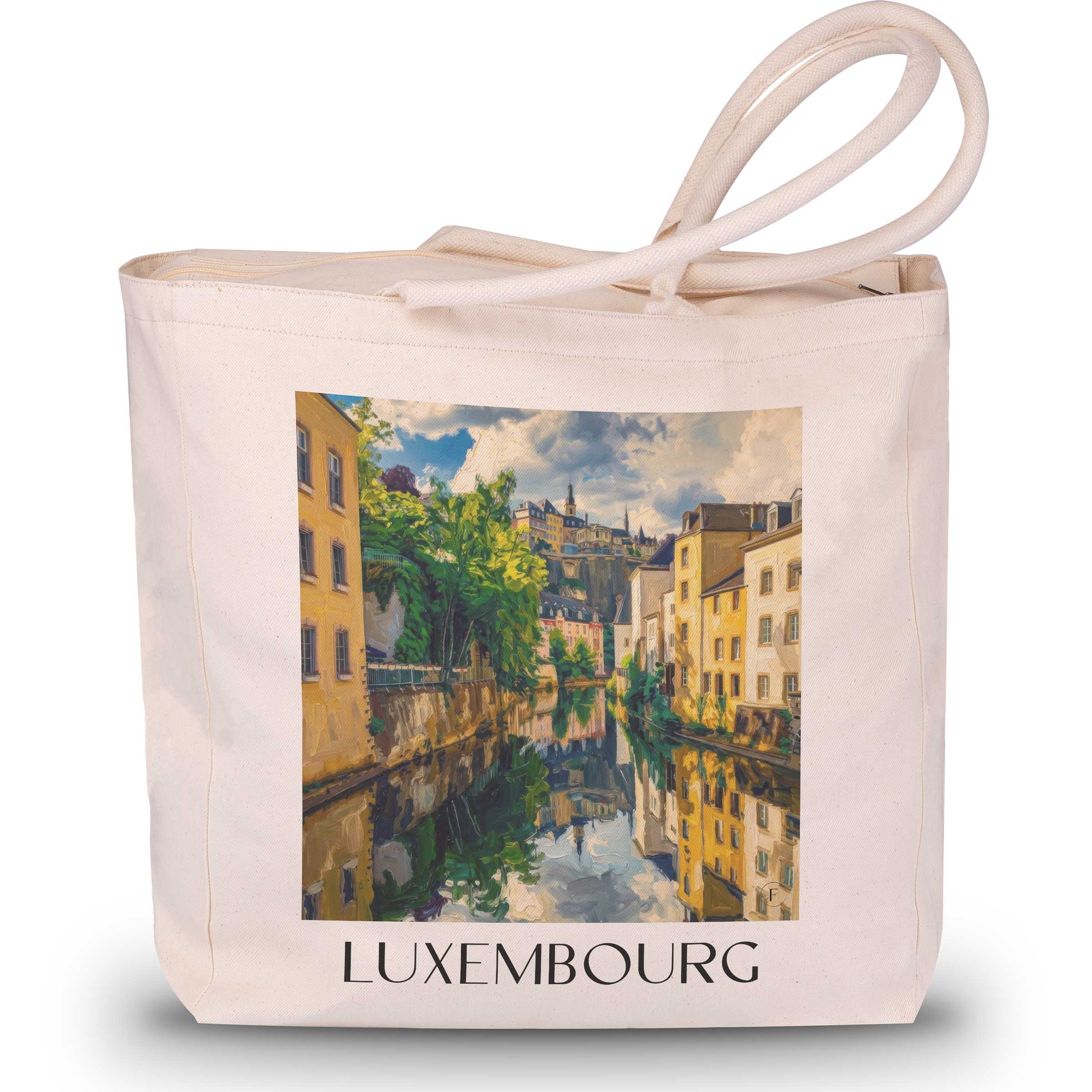 Luxemburg - Luxemburg Tote Bag - Einkaufstasche im Ölgemälde Stil