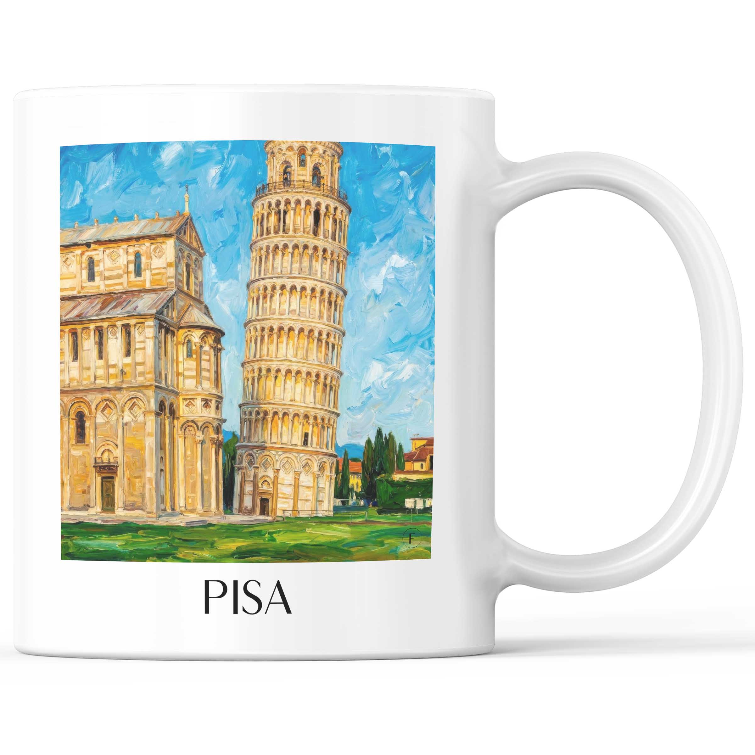 Pisa - Italien Becher - Kaffeetasse im Ölgemälde Stil
