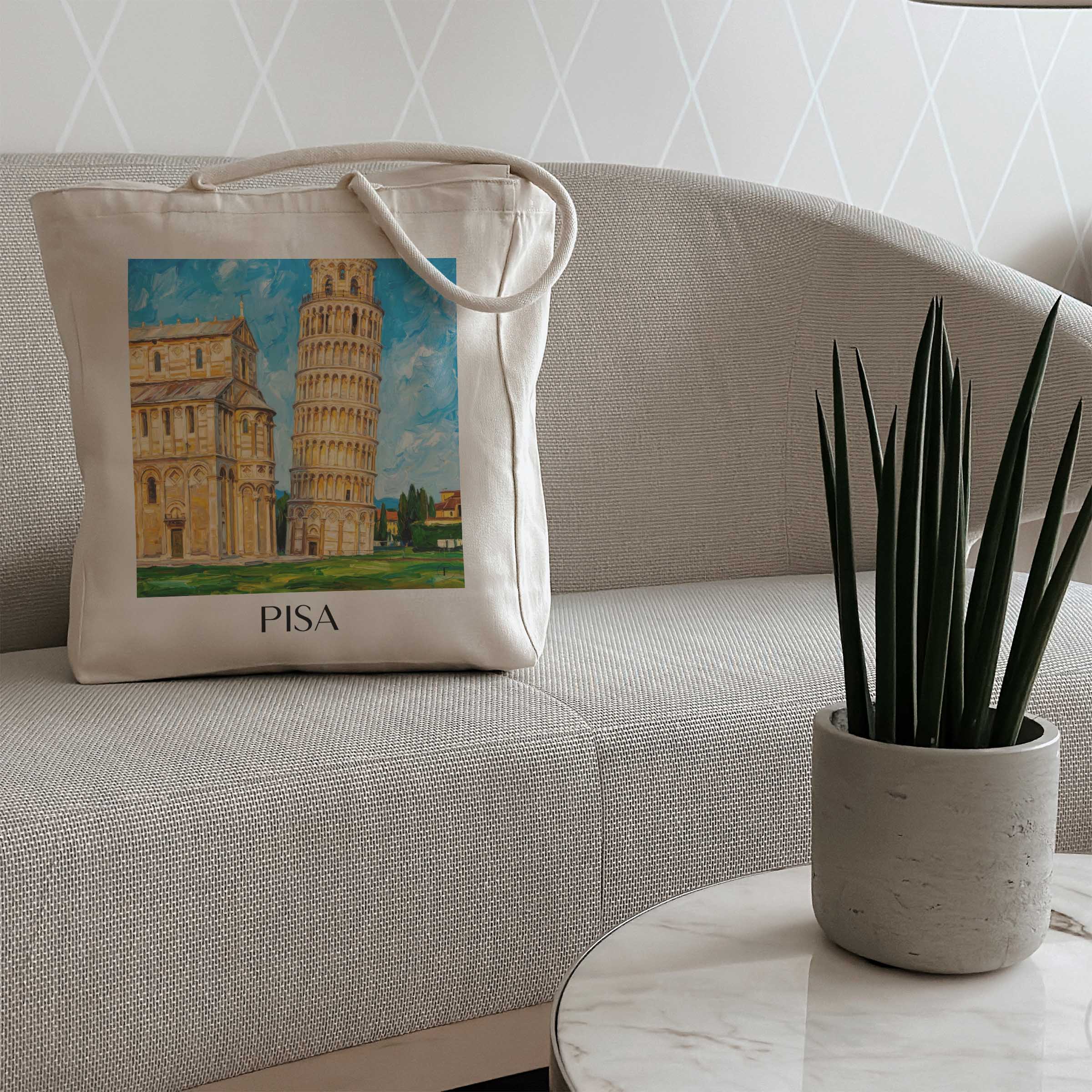 pisa-italien-einkaufstasche-oil-painting-oelgemaelde
