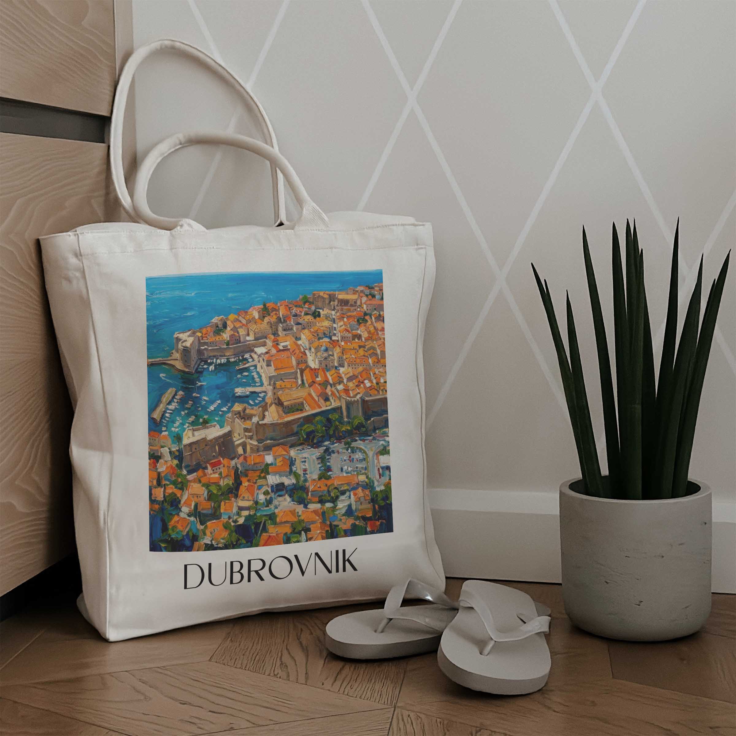 dubrovnik-kroatien-einkaufstasche-oil-painting-oelgemaelde