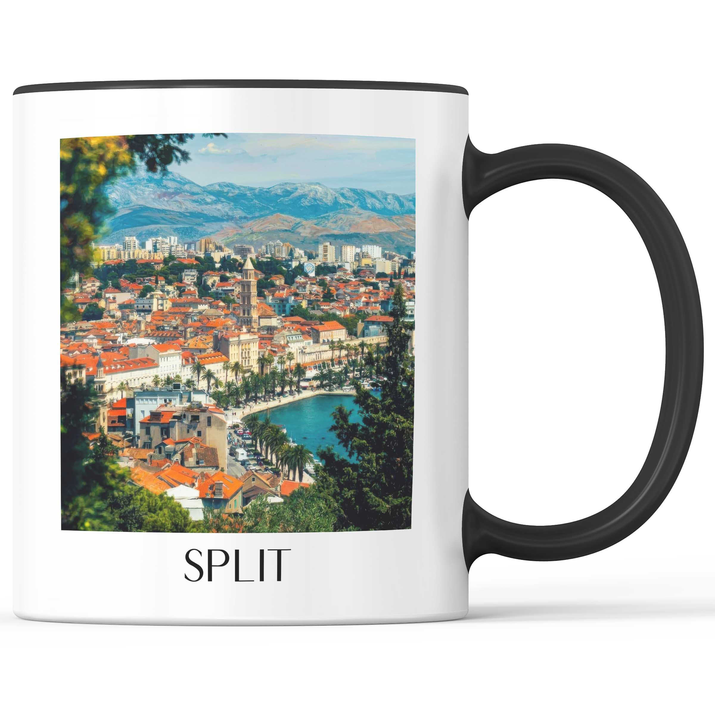Split - Kroatien Becher - Kaffeetasse im Ölgemälde Stil