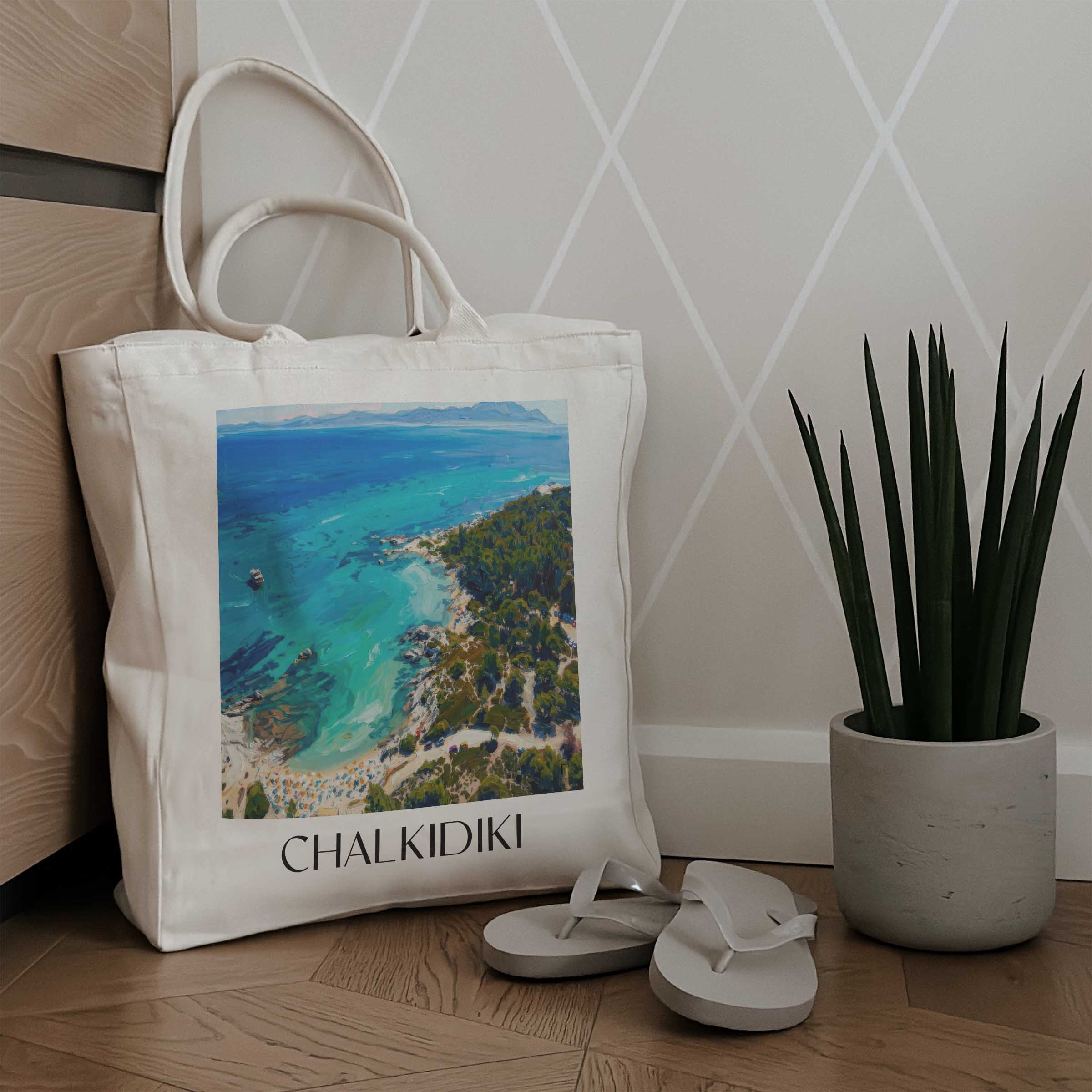 chalkidiki-griechenland-einkaufstasche-oil-painting-oelgemaelde