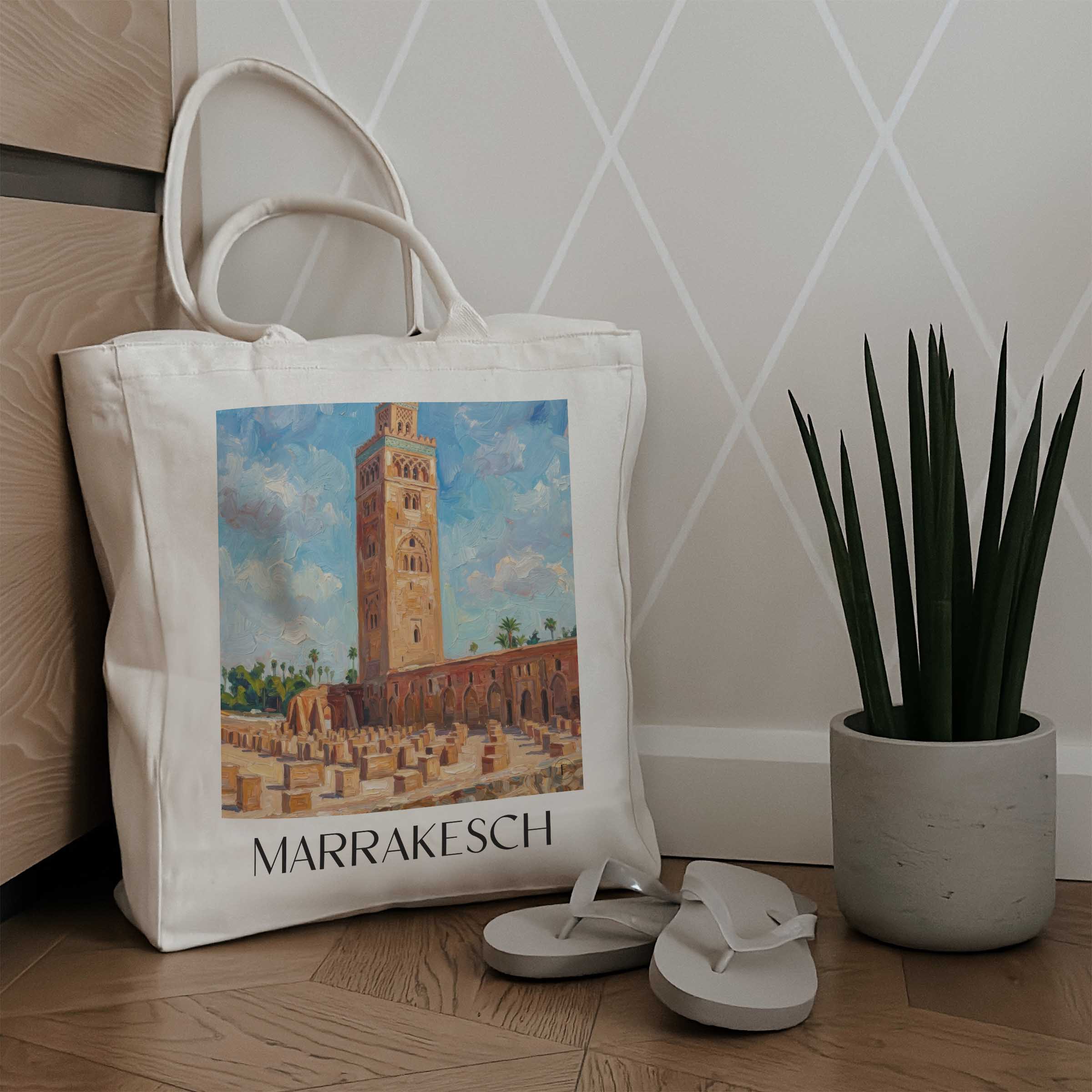 marrakesch-marokko-einkaufstasche-oil-painting-oelgemaelde