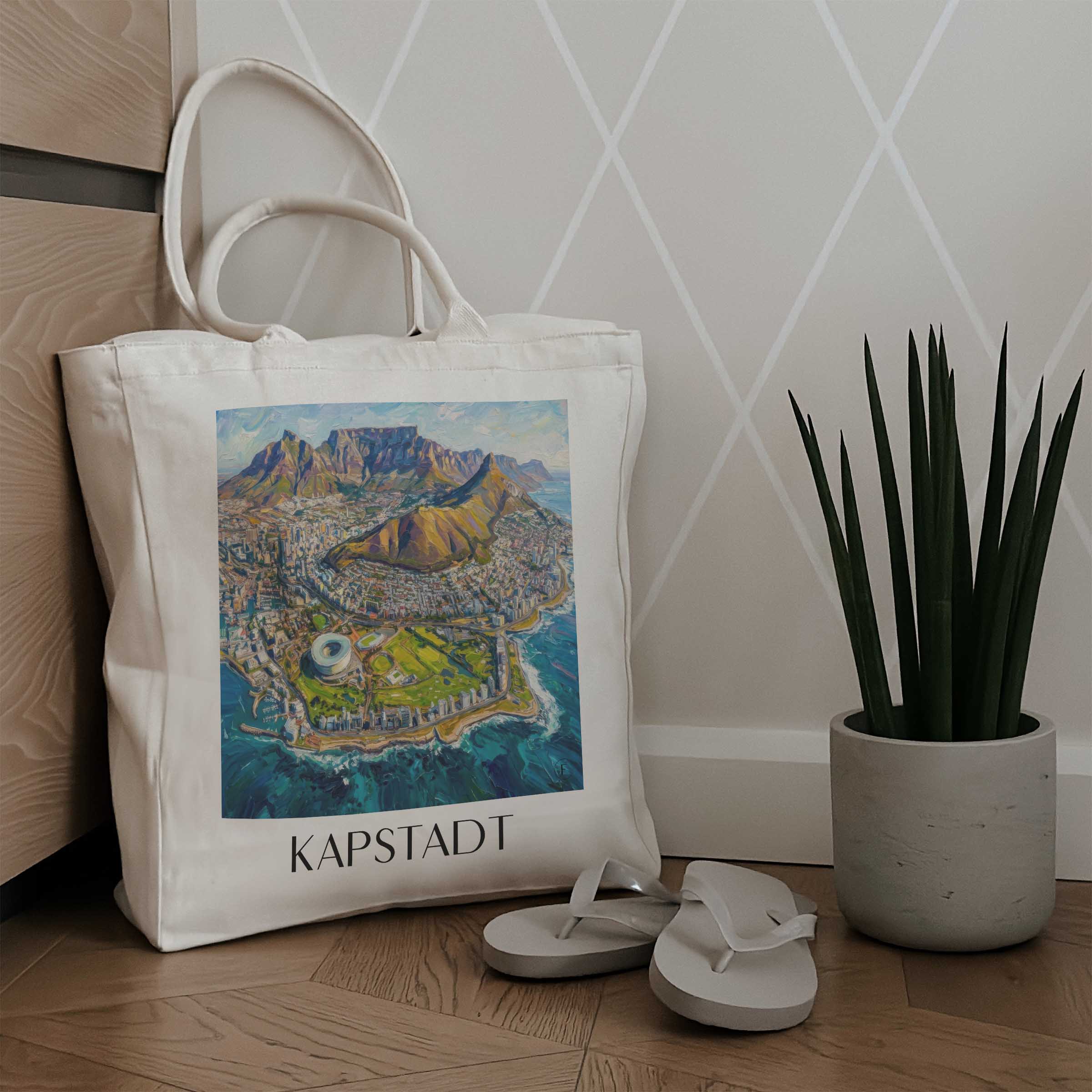kapstadt-südafrika-einkaufstasche-oil-painting-oelgemaelde