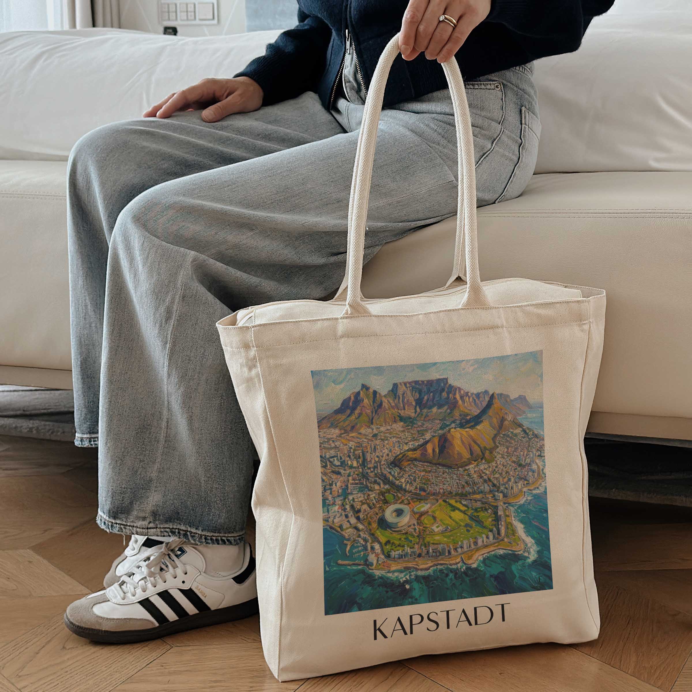 kapstadt-südafrika-einkaufstasche-oil-painting-oelgemaelde