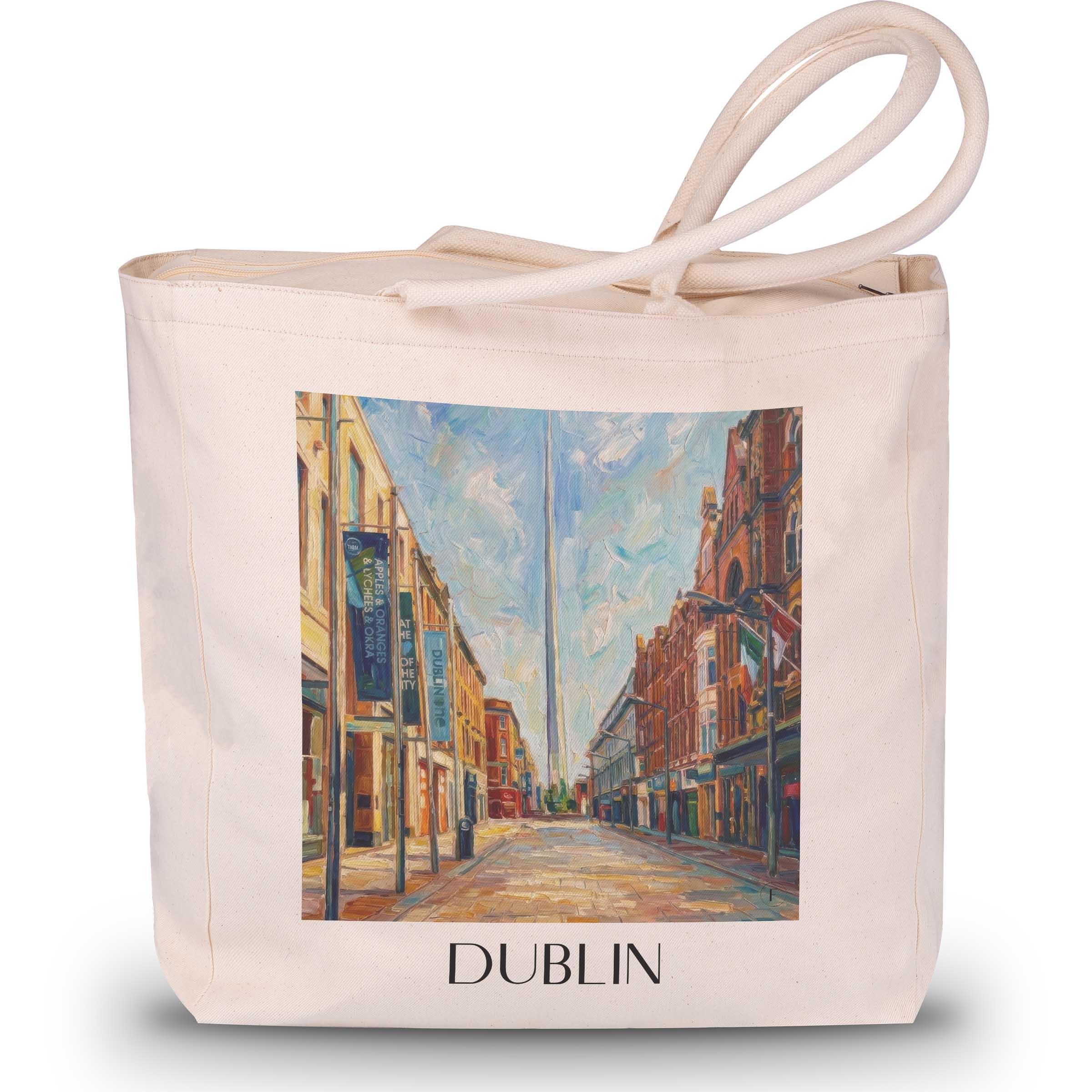 Dublin - Irland Tote Bag - Einkaufstasche im Ölgemälde Stil
