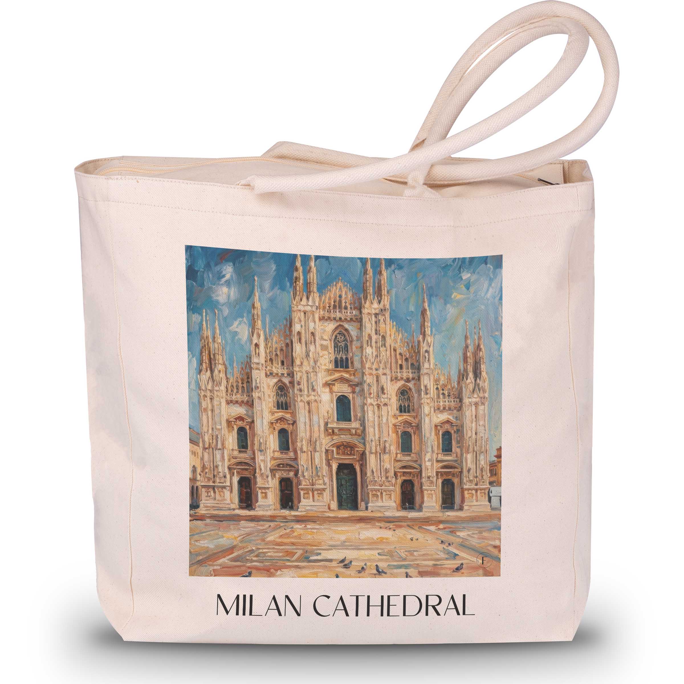 Mailänder Dom - Italien Tote Bag - Einkaufstasche im Ölgemälde Stil