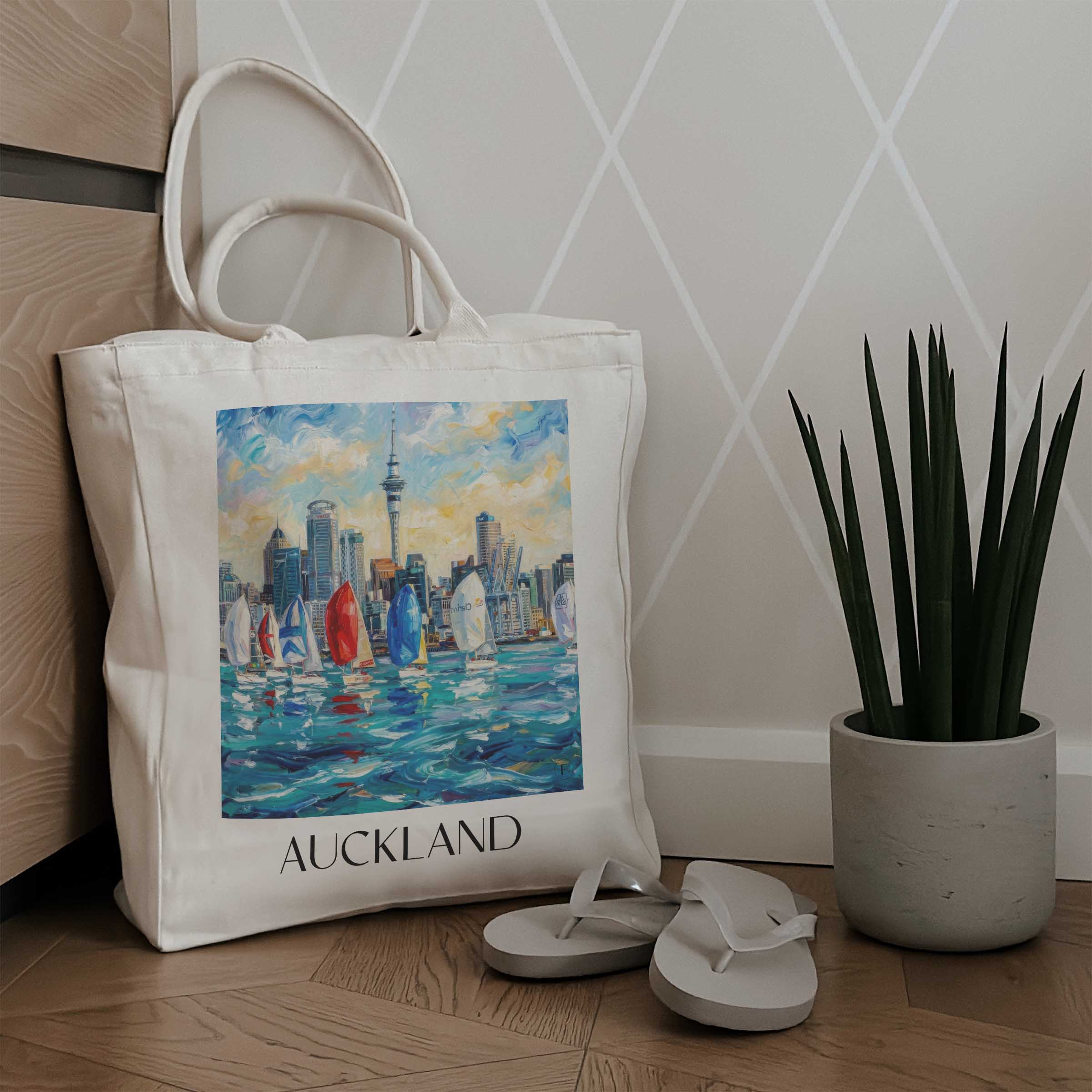 auckland-neuseeland-einkaufstasche-oil-painting-oelgemaelde