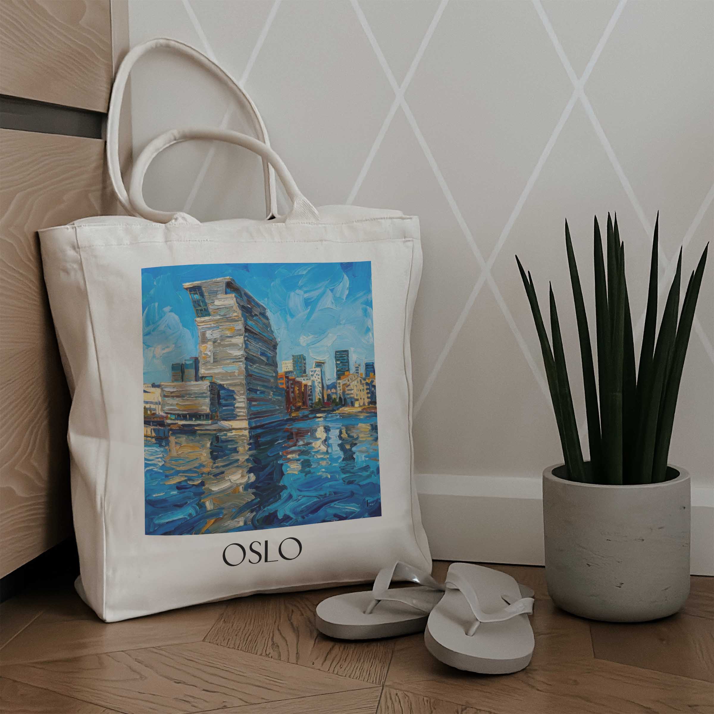 oslo-norwegen-einkaufstasche-oil-painting-oelgemaelde