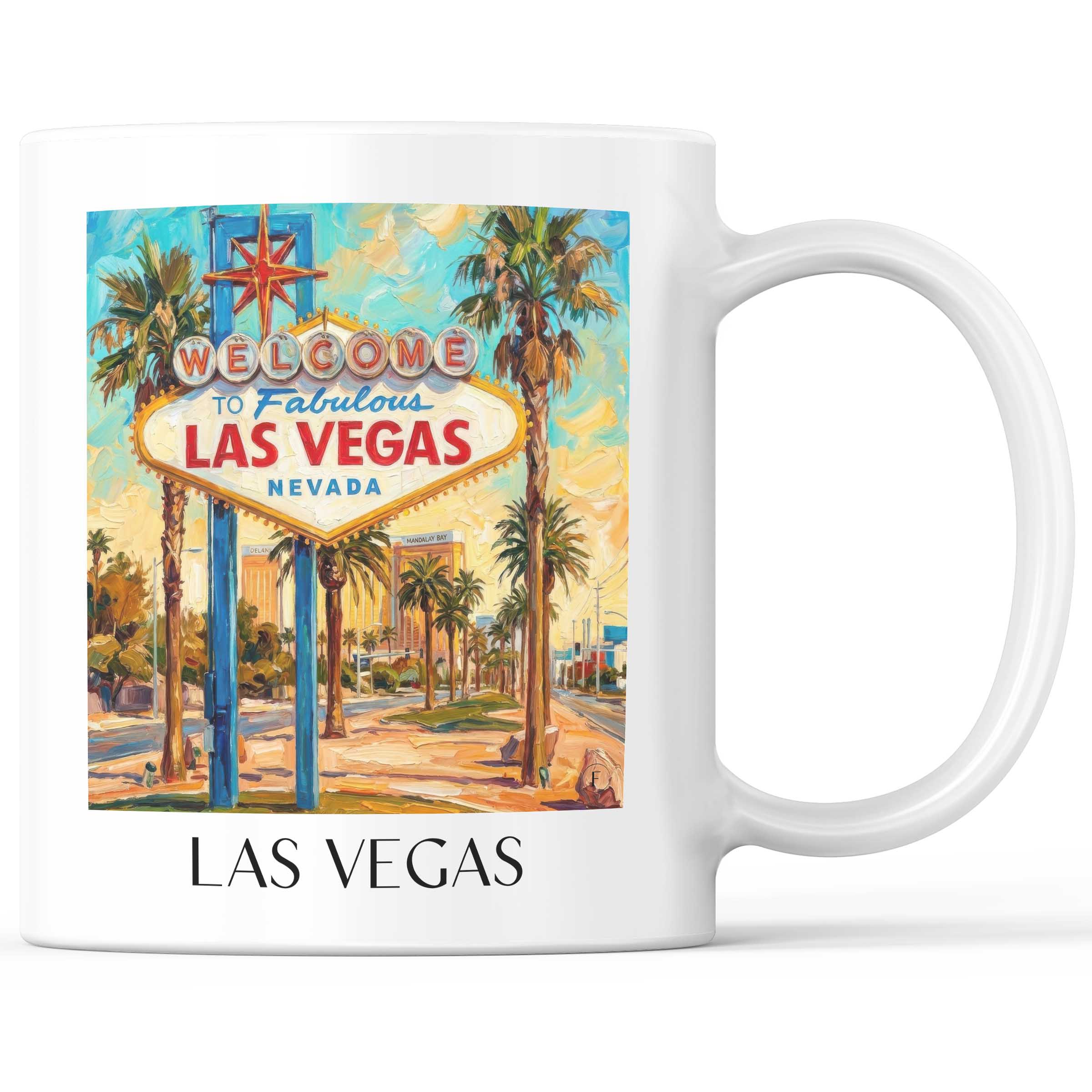Las Vegas - Vereinigte Staaten Becher - Kaffeetasse im Ölgemälde Stil