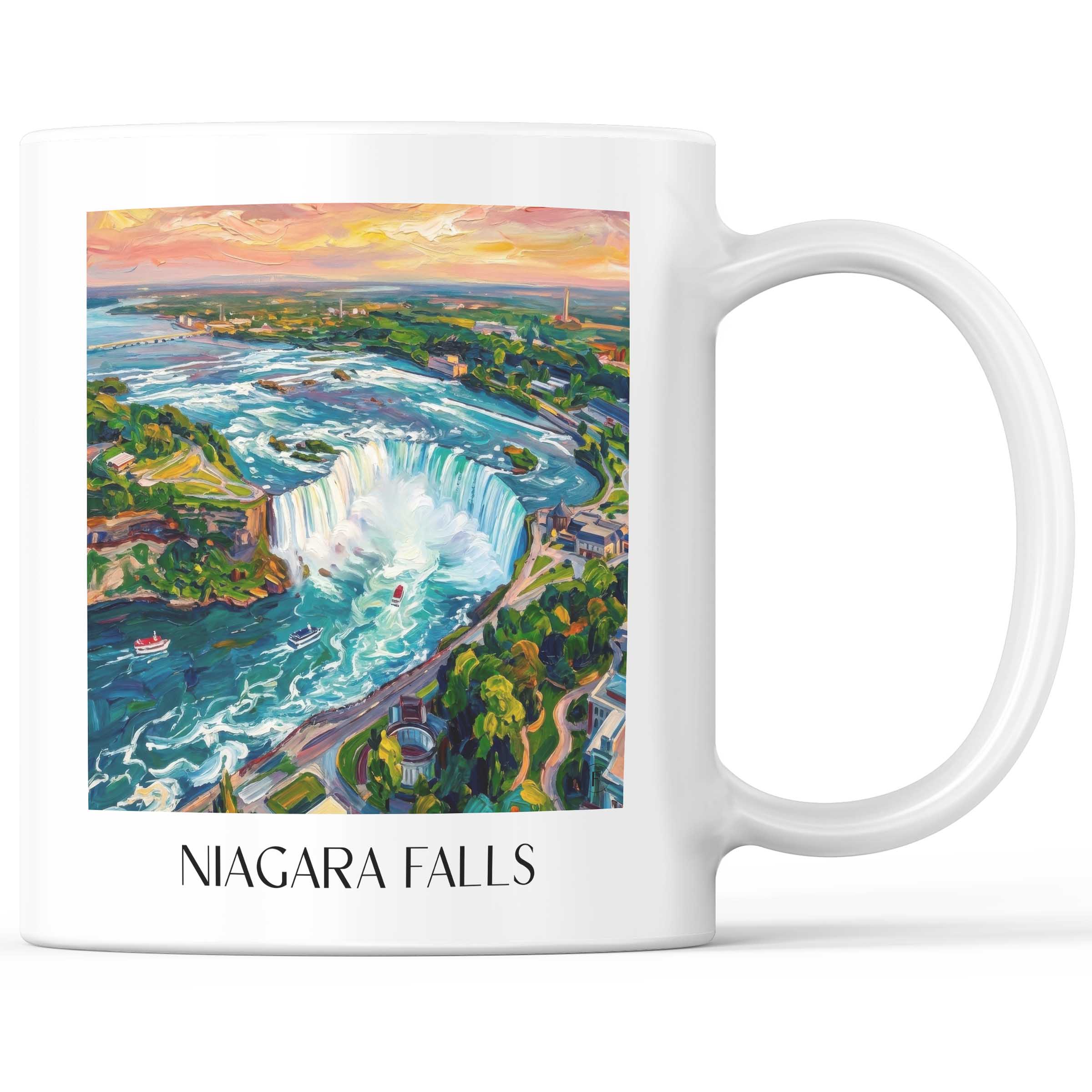 Niagara Fälle - Kanada/USA Becher - Kaffeetasse im Ölgemälde Stil