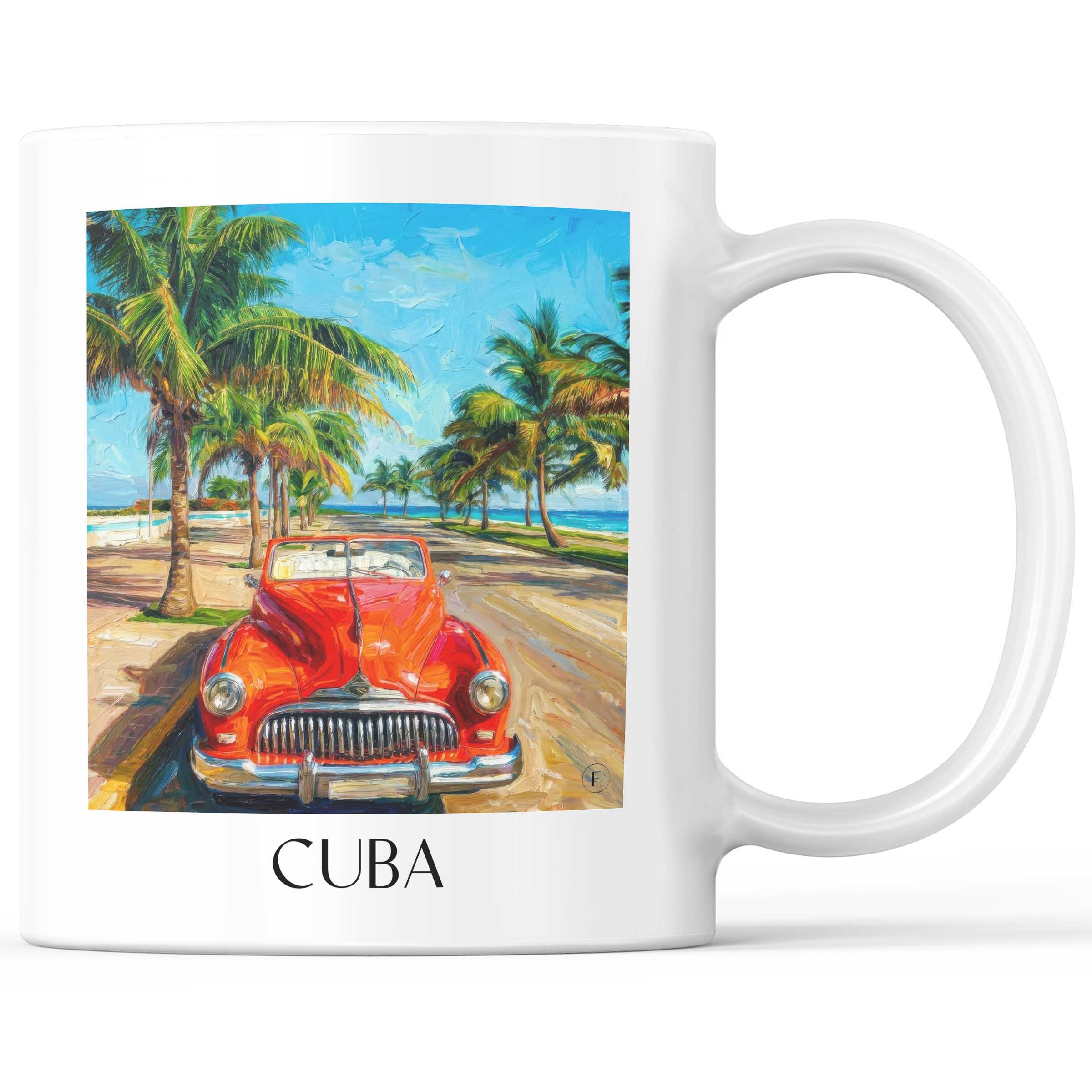 Kuba - Kuba Becher - Kaffeetasse im Ölgemälde Stil
