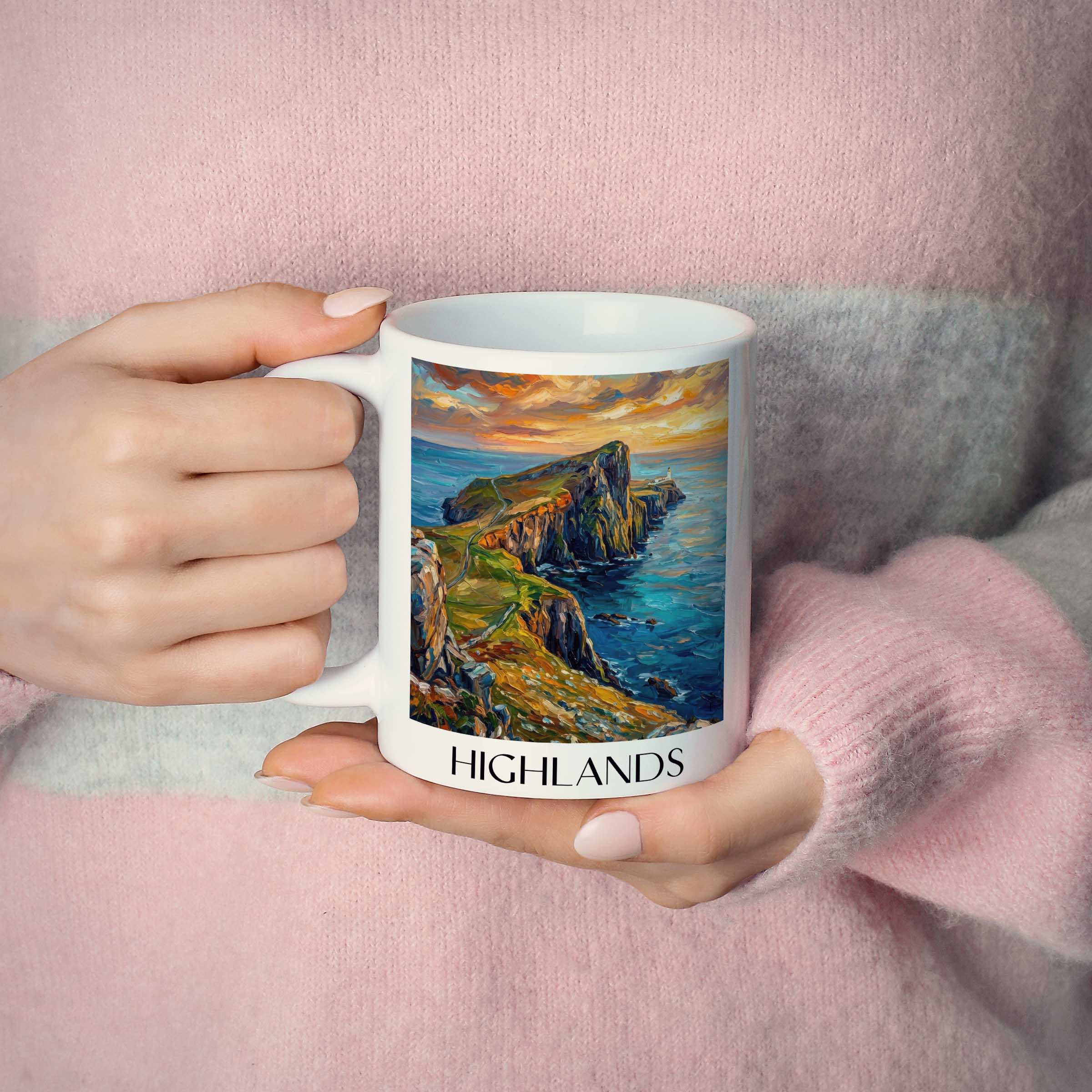 highlands-schottland-kaffeebecher-oil-painting-oelgemaelde