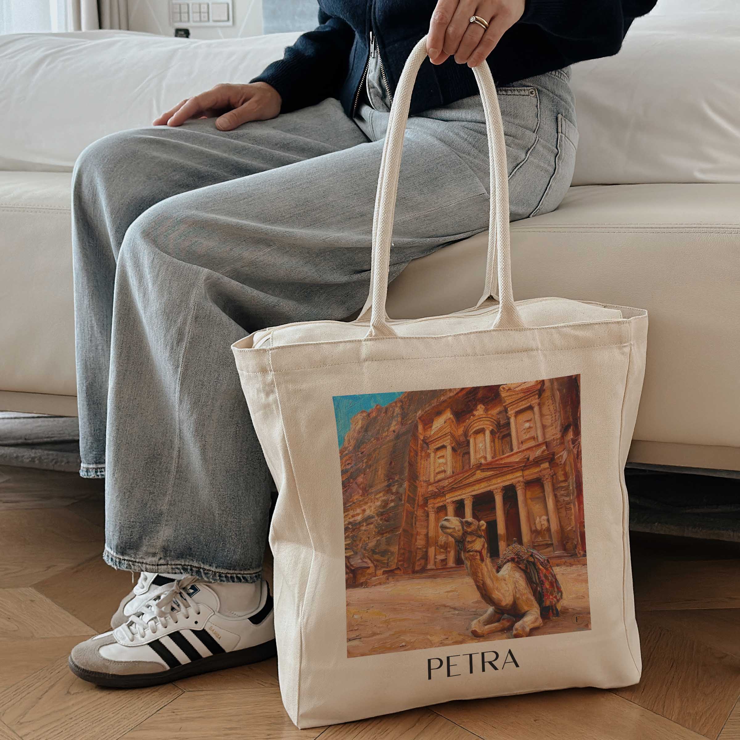 petra,-jordanien-jordanien-einkaufstasche-oil-painting-oelgemaelde