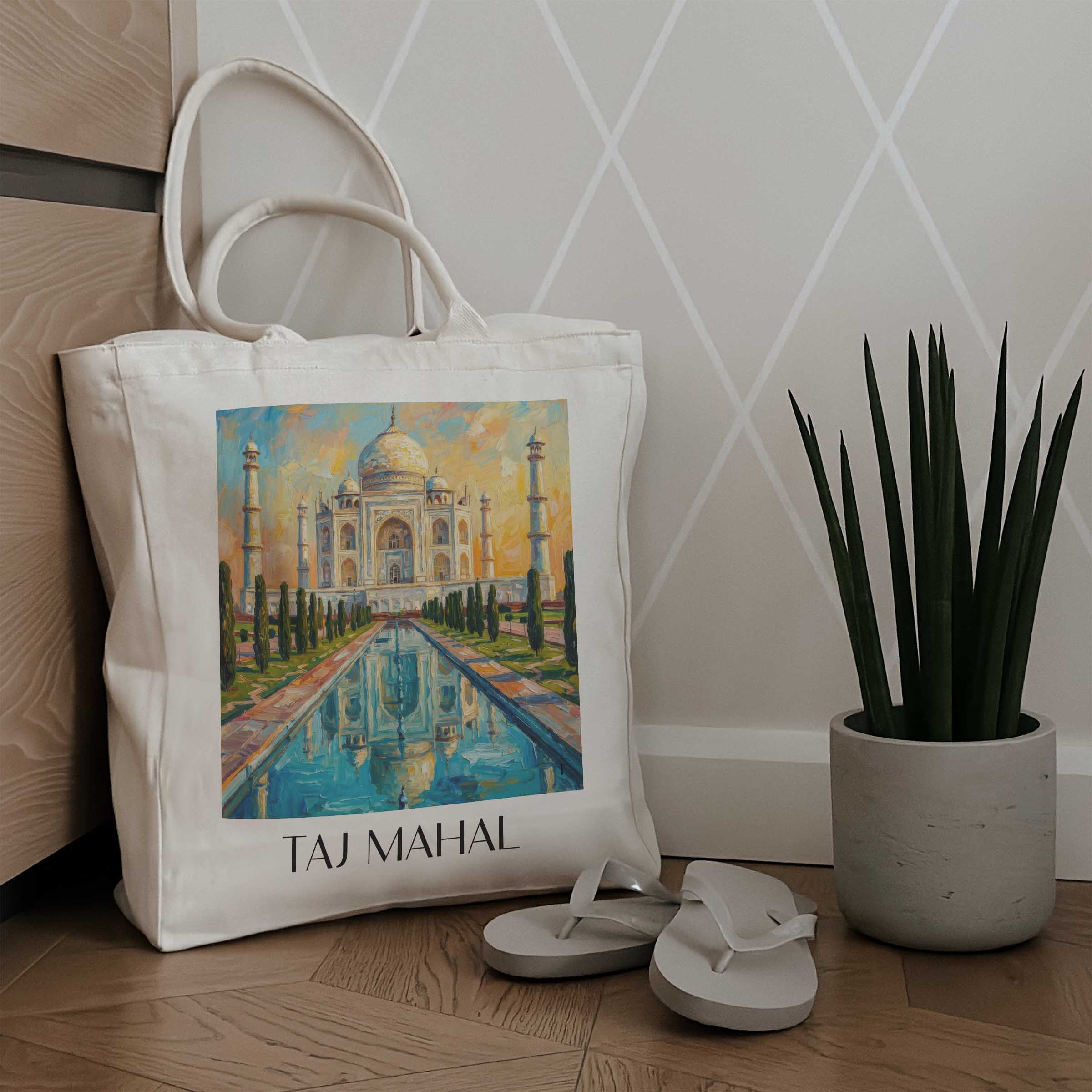 taj-mahal-indien-einkaufstasche-oil-painting-oelgemaelde