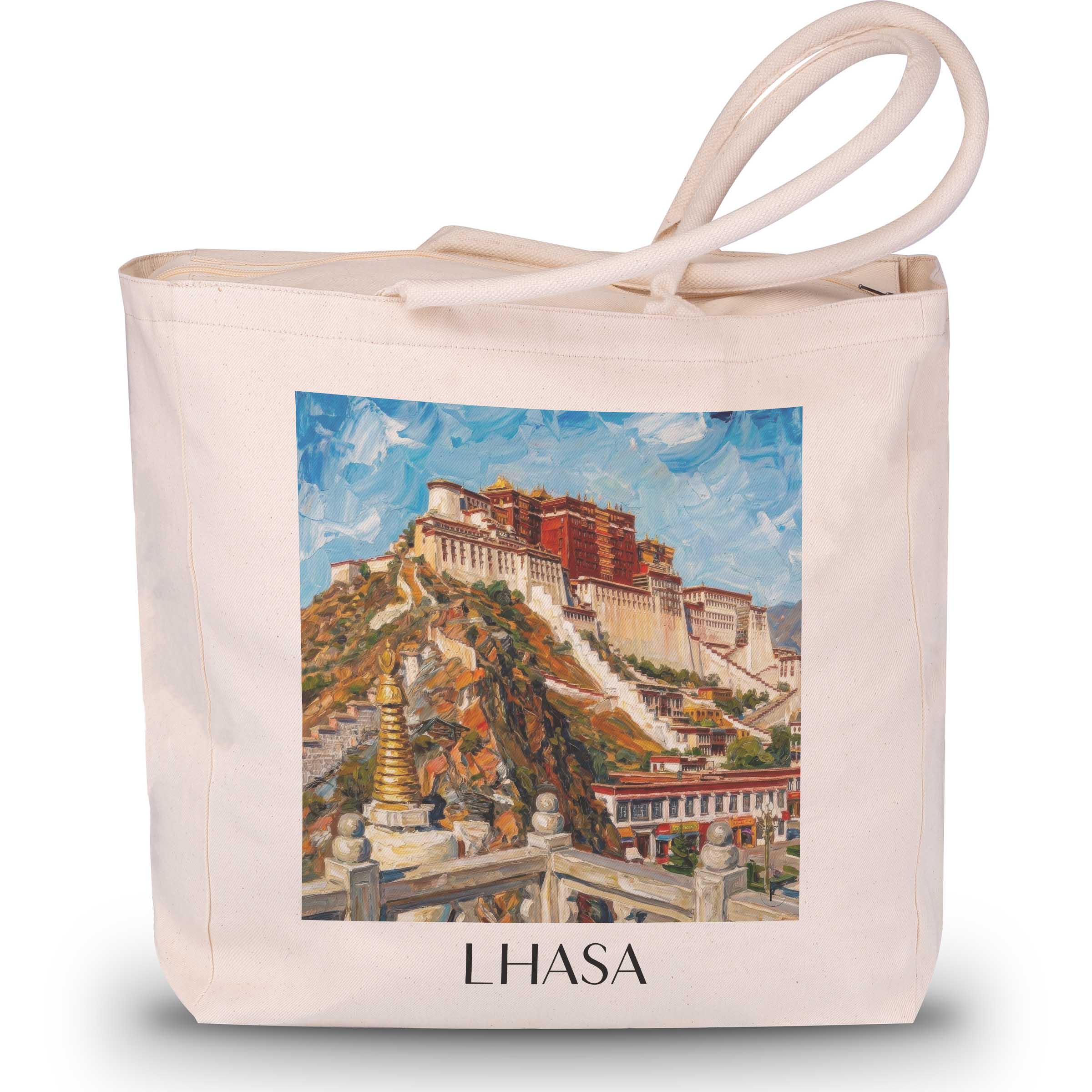 lhasa-china-einkaufstasche-oil-painting-oelgemaelde