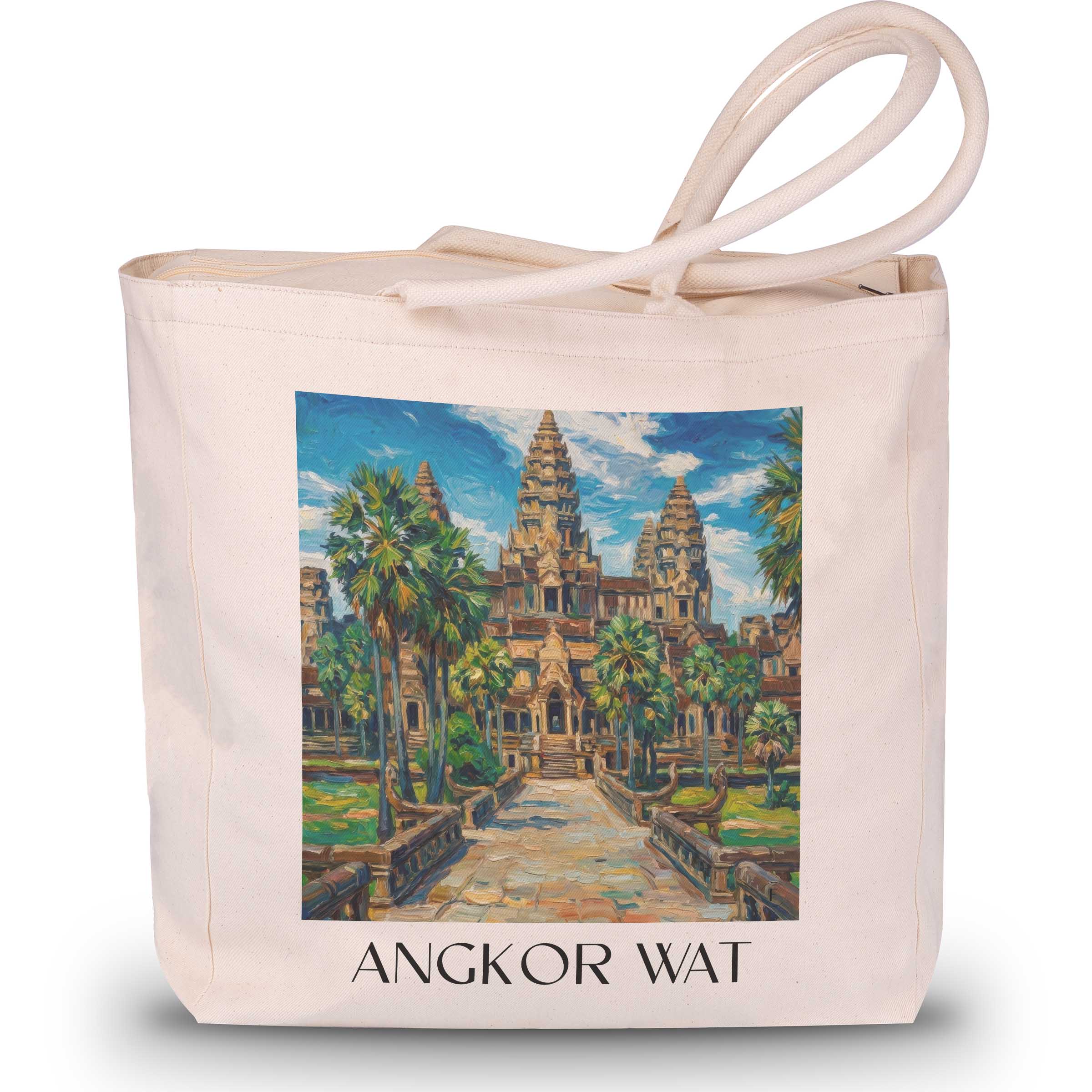angkor-wat-kambodscha-einkaufstasche-oil-painting-oelgemaelde