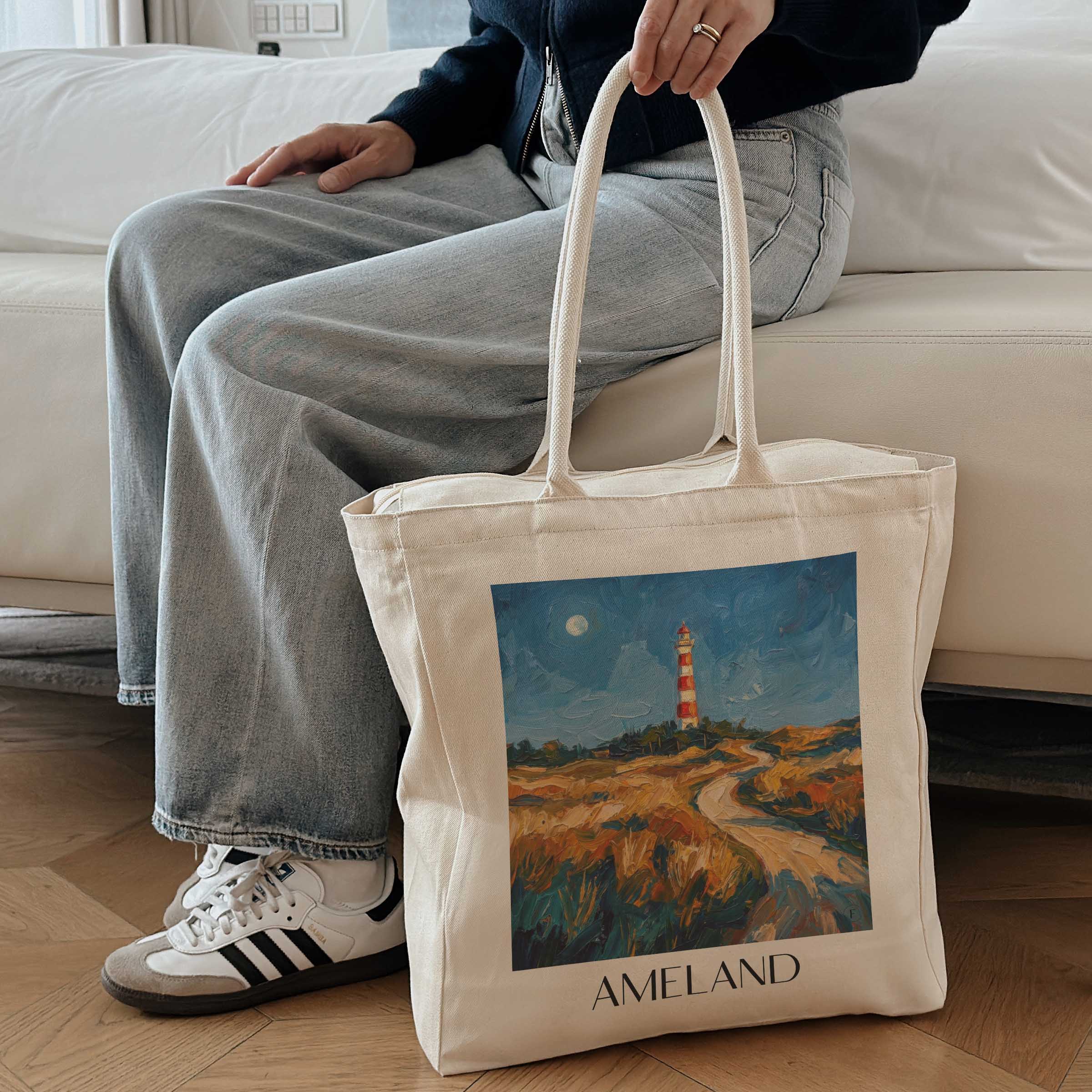 ameland-niederlande-einkaufstasche-oil-painting-oelgemaelde