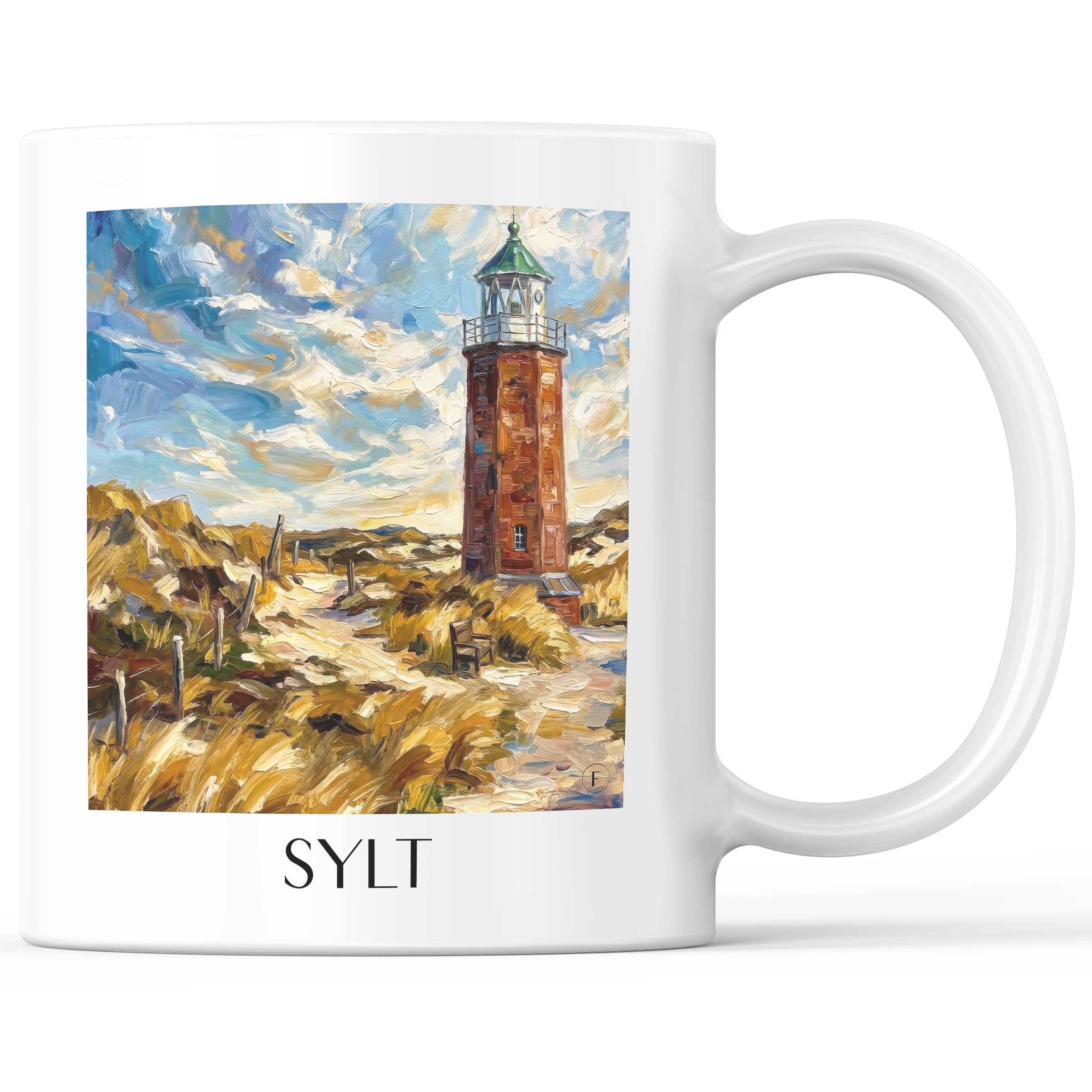Sylt - Deutschland Becher - Kaffeetasse im Ölgemälde Stil