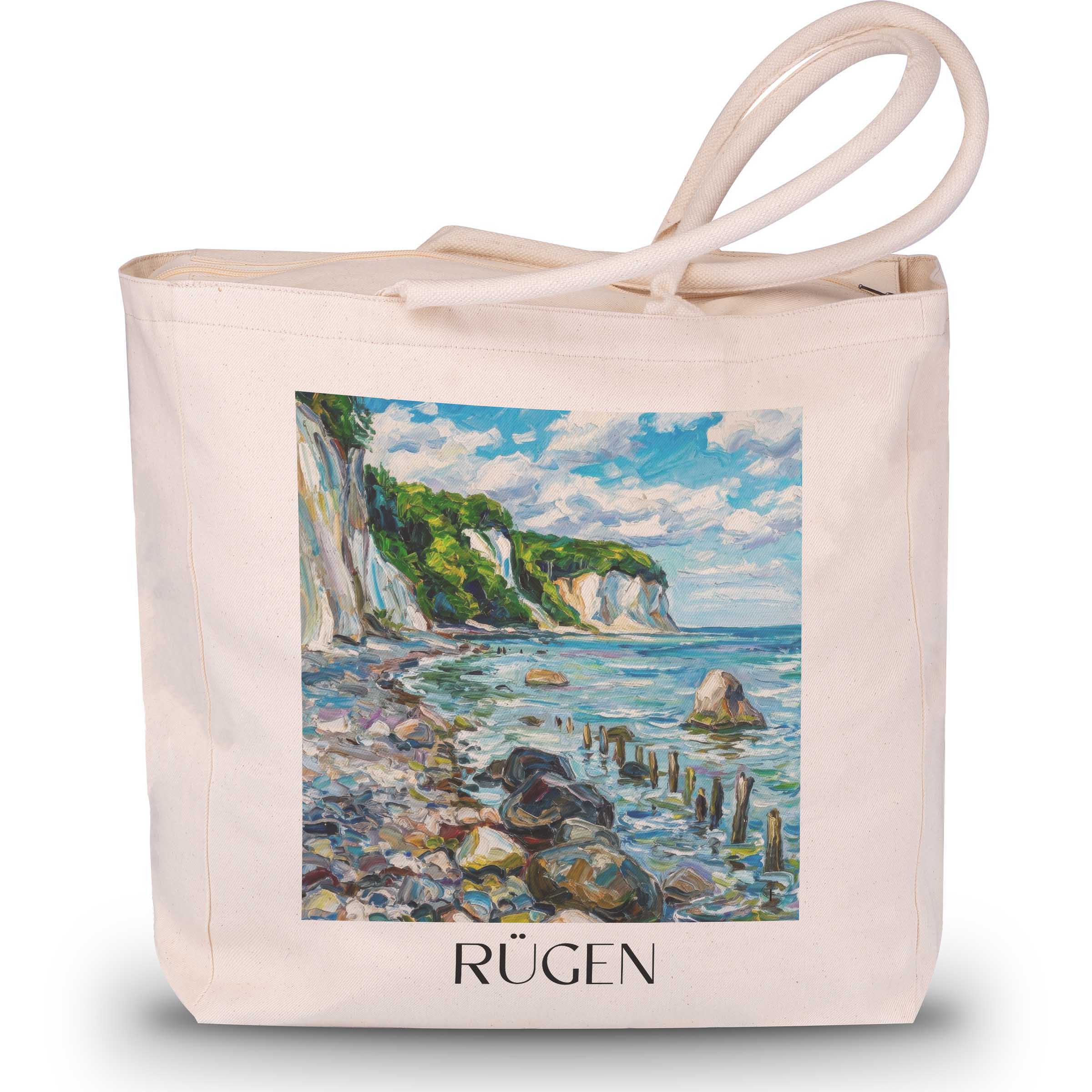 Rügen - Deutschland Tote Bag - Einkaufstasche im Ölgemälde Stil