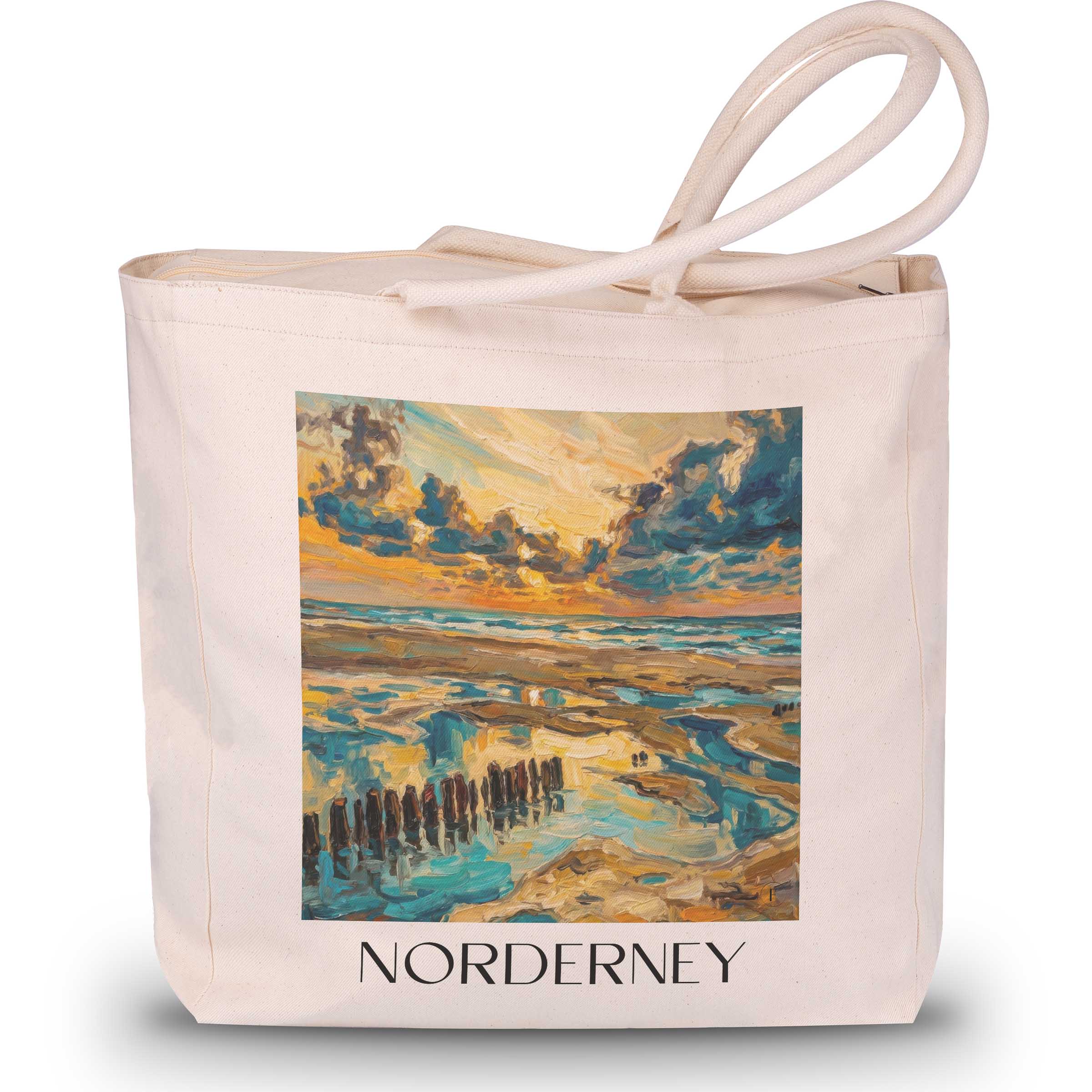 norderney-deutschland-einkaufstasche-oil-painting-oelgemaelde